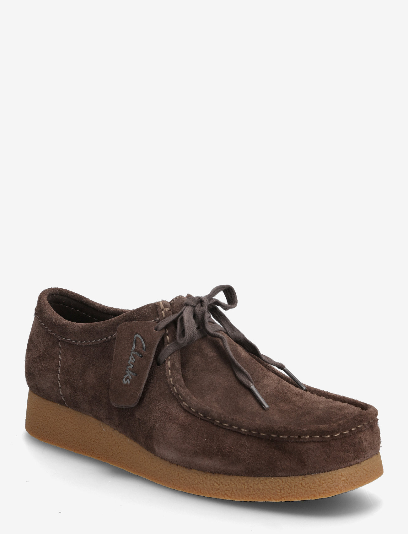 Clarks Originals - WallabeeEVO G - derby-sko - dark brown suede - 0