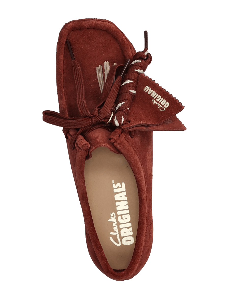Clarks Originals - Wallabee. D - mode trends - deep red sde - 3