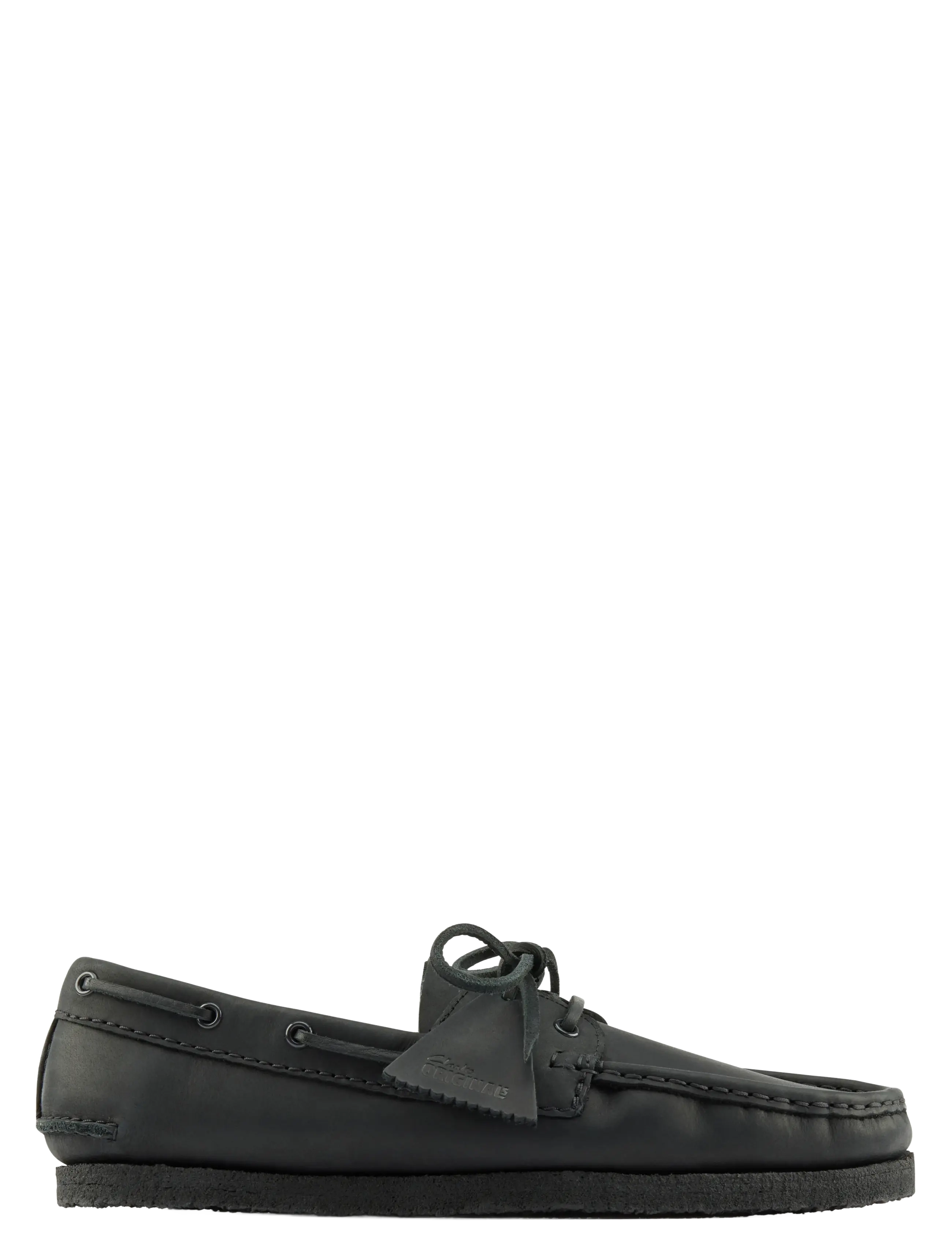 Clarks Originals Godney Boat G - Shoes - BLACK LEATHER / black