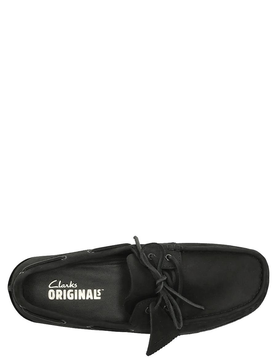 Clarks Originals - Godney Boat G - nach anlass kaufen - black leather - 1