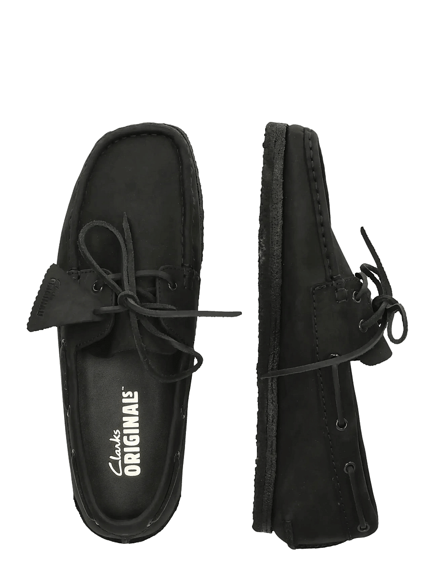 Clarks Originals - Godney Boat G - nach anlass kaufen - black leather - 4
