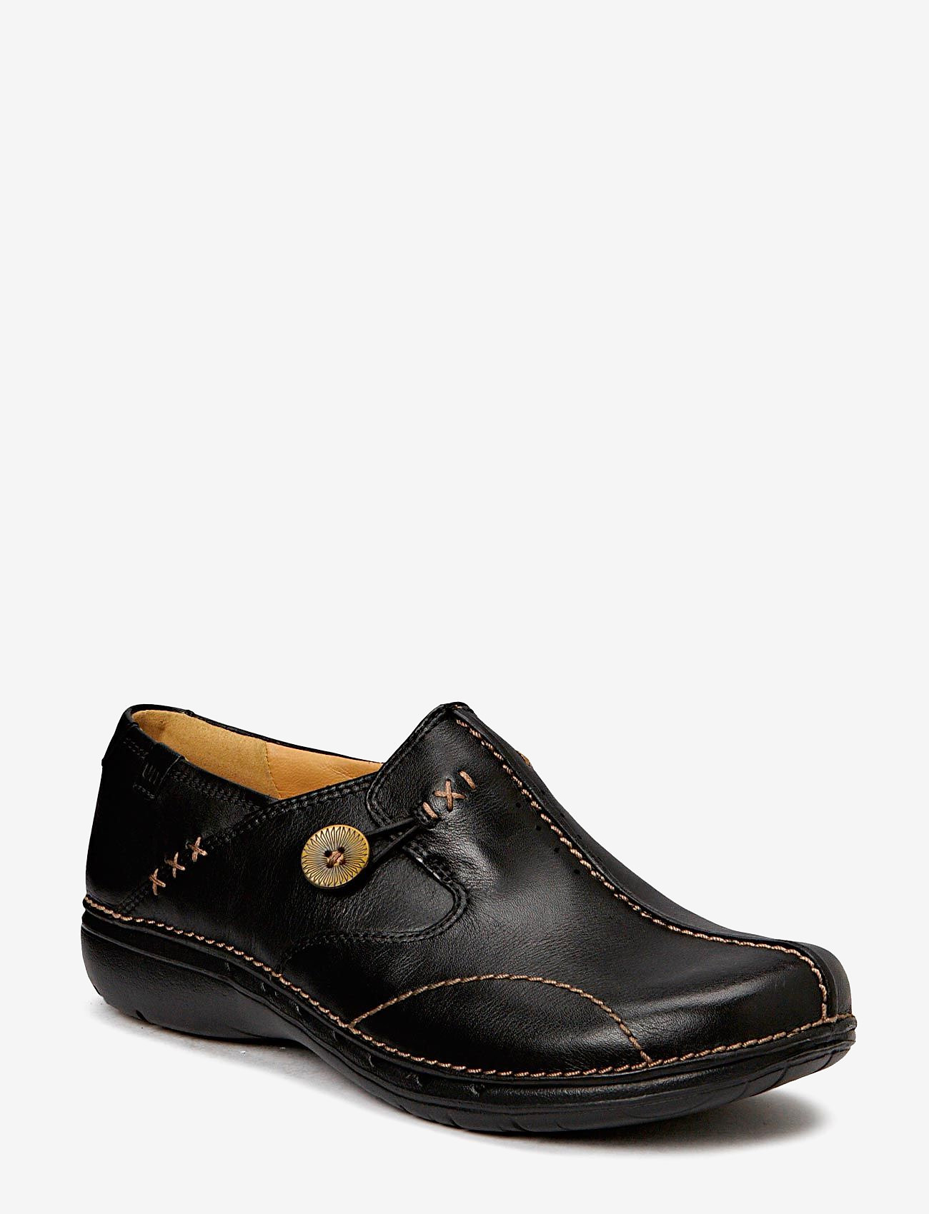 Clarks - Un Loop - black leather - 1