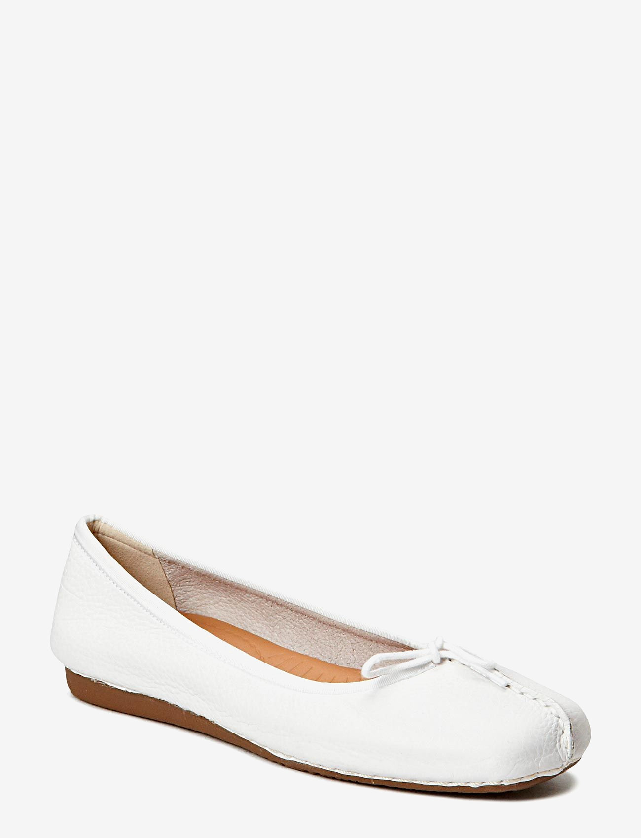 Clarks - Freckle Ice - baleriinad - white leather - 0