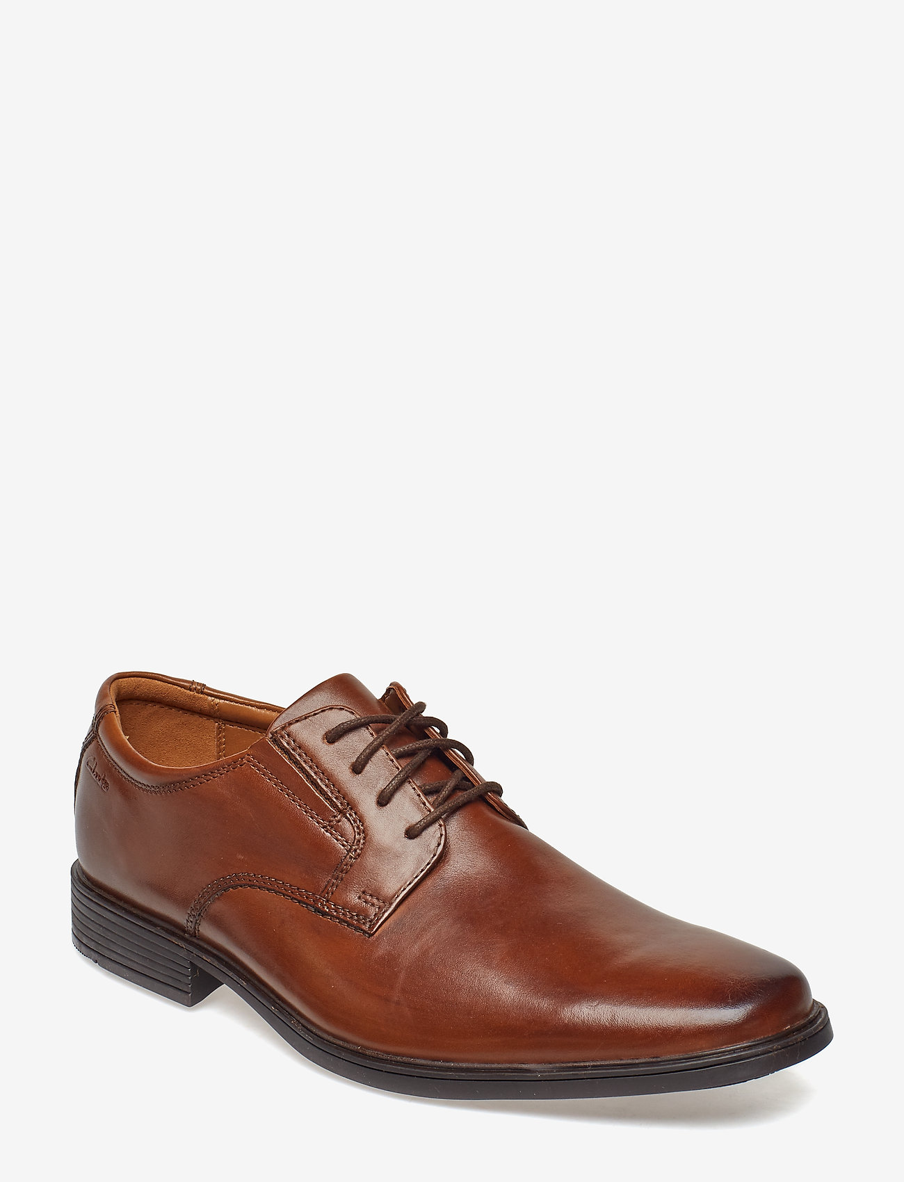 Clarks - Tilden Plain - laced shoes - dark tan lea - 0