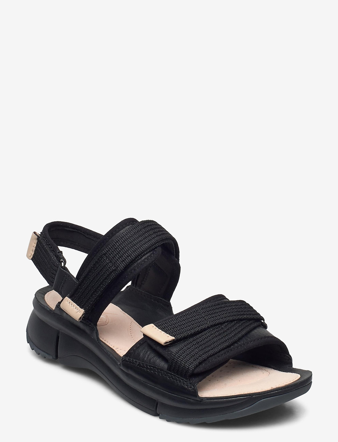 Clarks ladies flat black 2025 sandals