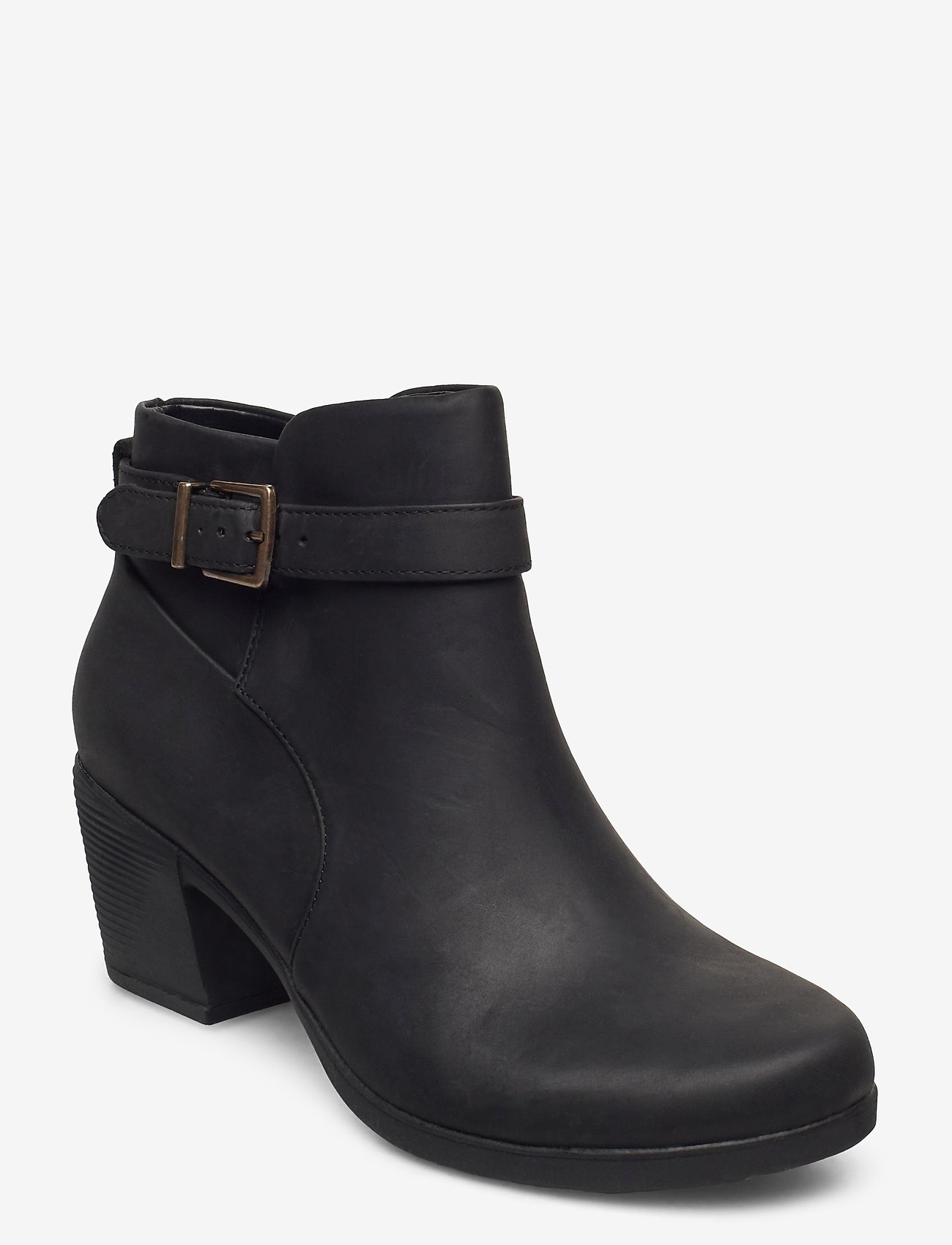 Clarks - Un Lindel Lo - black oily lea - 0
