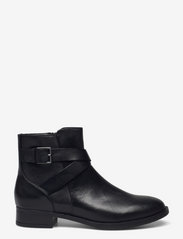 Clarks - Hamble Buckle - flat ankle boots - black leather - 1