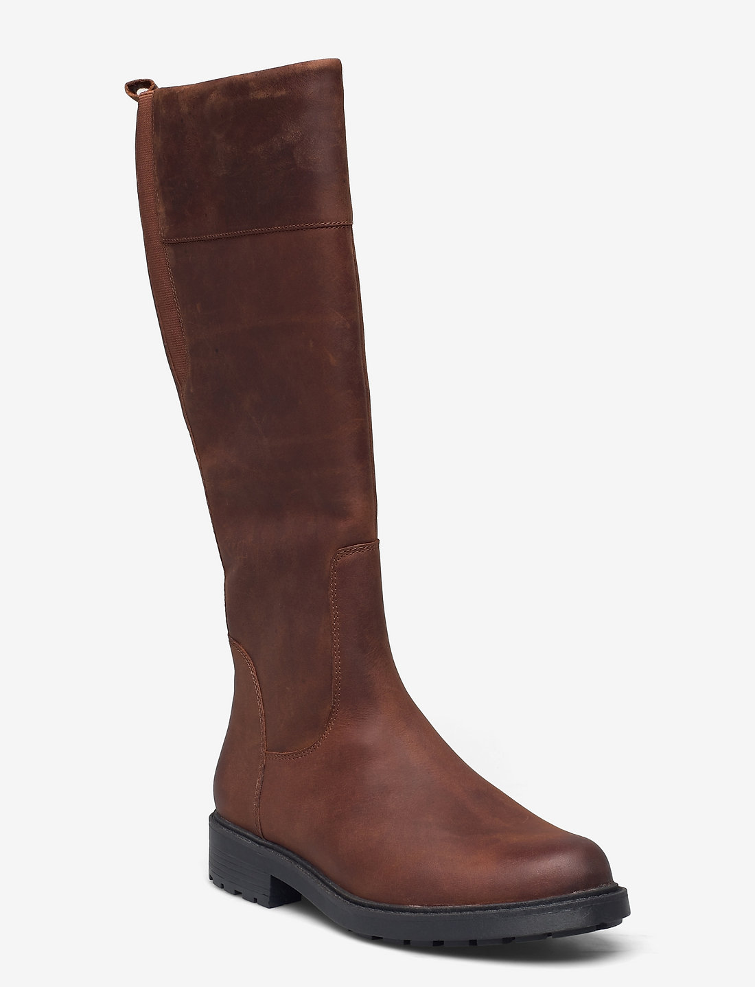 Clarks brown leather online knee high boots
