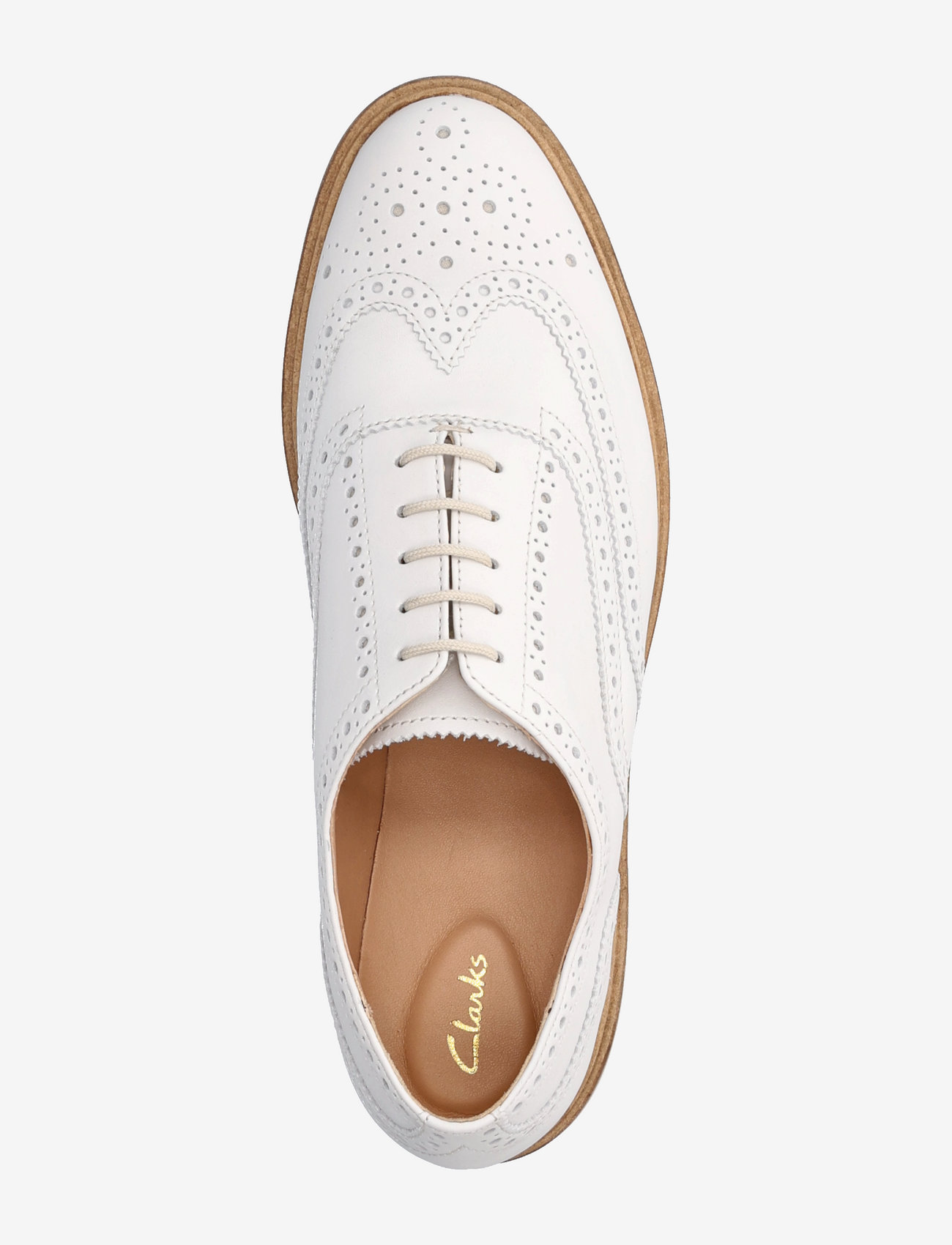 Clarks - Baille Brogue - white leather - 3