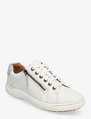 Clarks - Nalle Lace D - sportiska stila apavi ar pazeminātu potītes daļu - 1255 white leather - 0