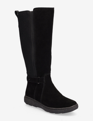 Clarks - Caroline Style - knee high boots - black sde - 0