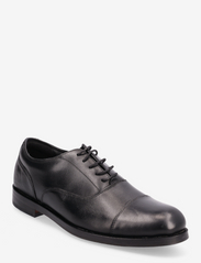 Clarks - Craftdean Cap - buty sznurowane - black leather - 0
