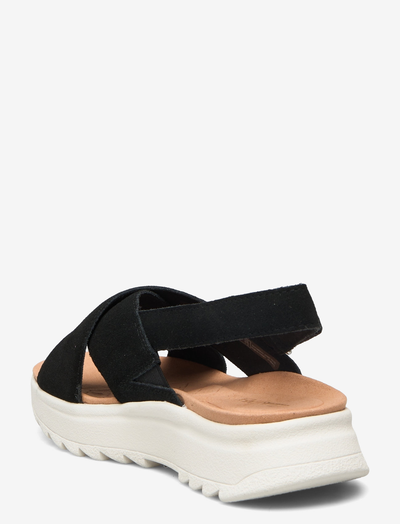 Clarks - DashLite Wish D - flat sandals - 1219 black sde - 2