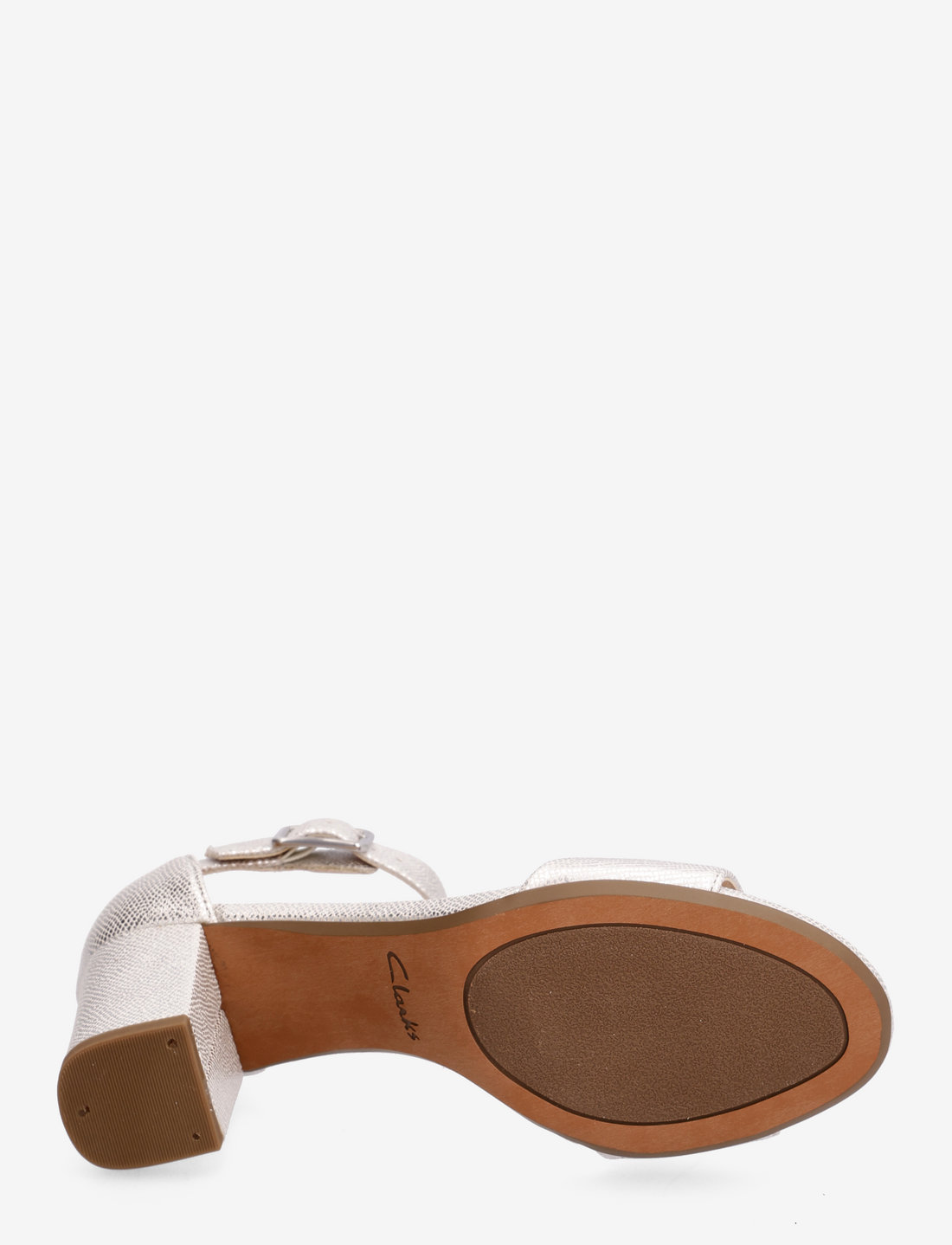 Clarks white 2025 and silver sandals