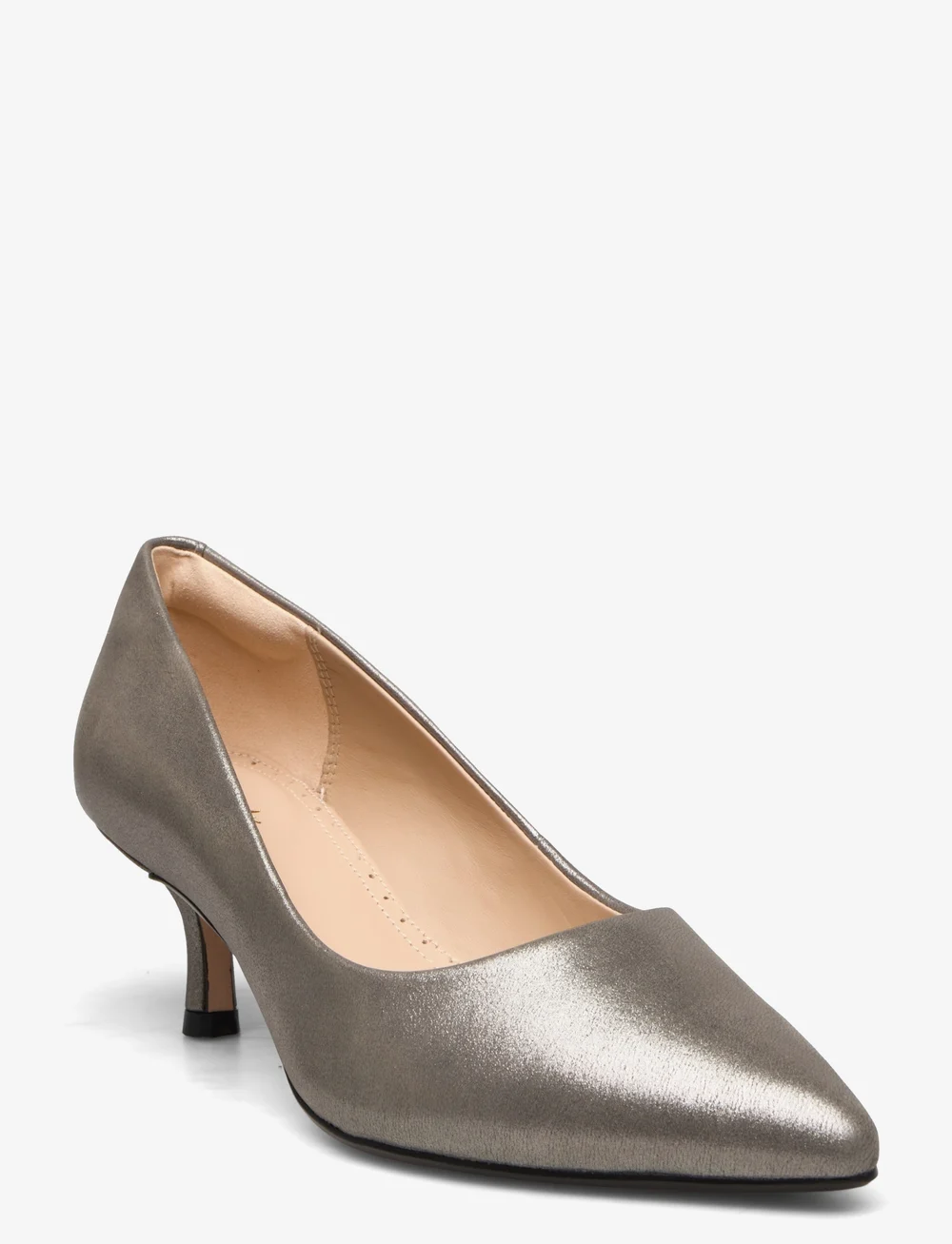 Clarks best sale grey pumps