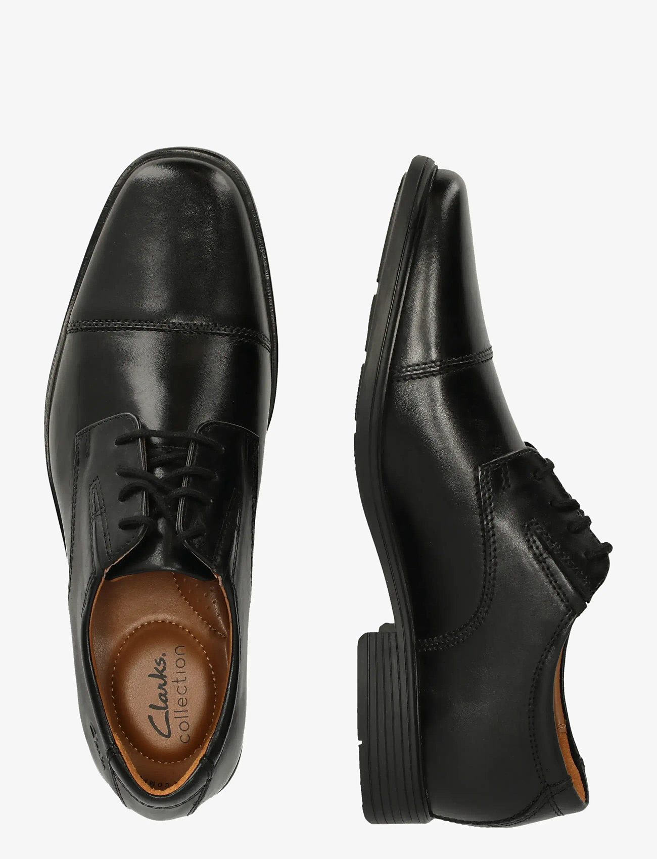 Clarks - Tilden Cap - black leather - 5