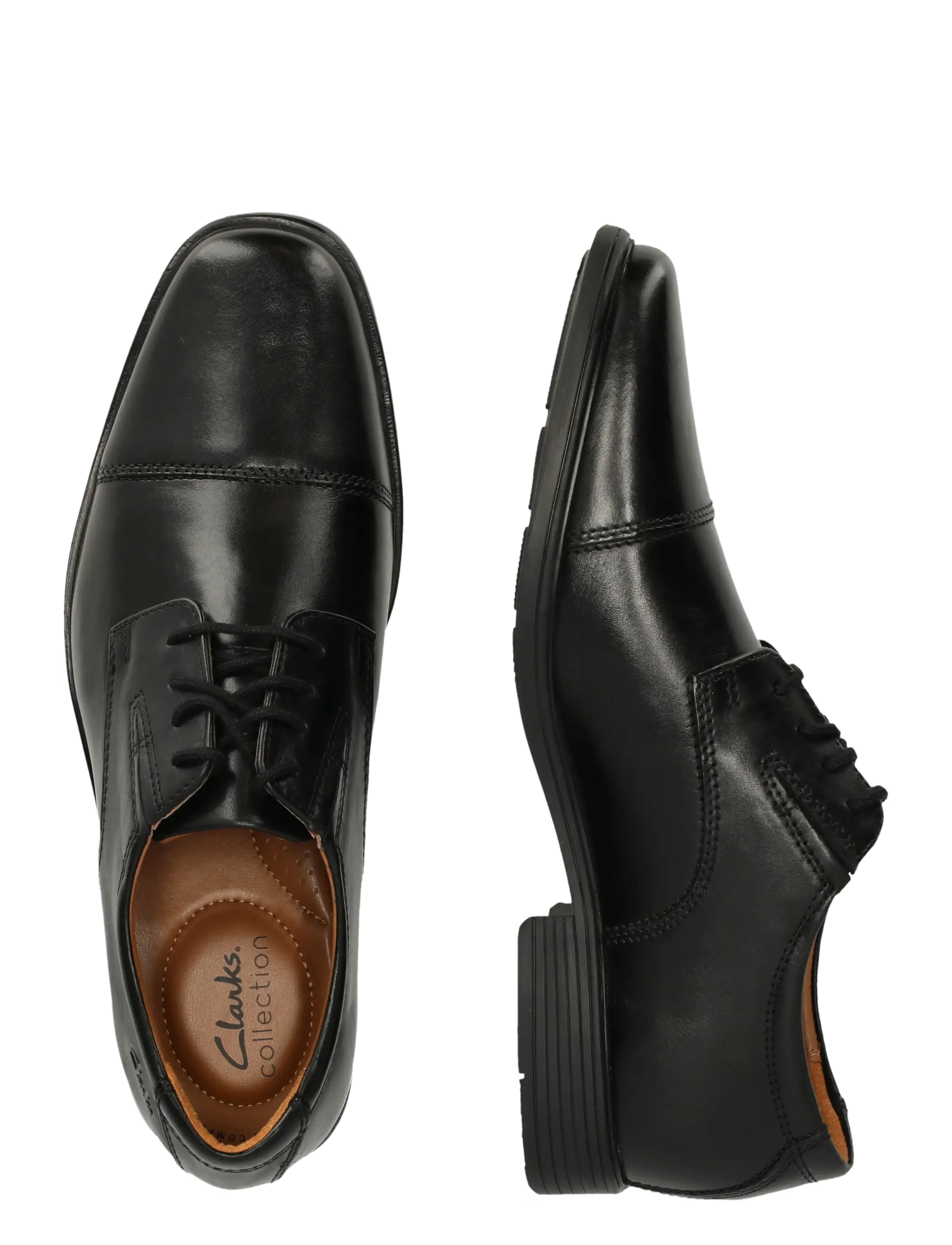 Clarks - Tilden Cap G - derby sko - black leather - 5