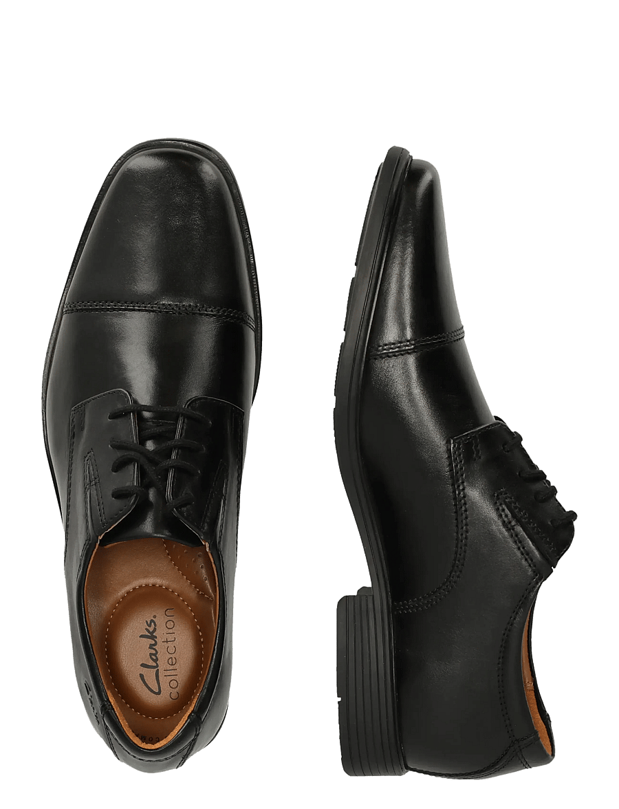 Clarks - Tilden Cap - derby-schuhe - black leather - 5