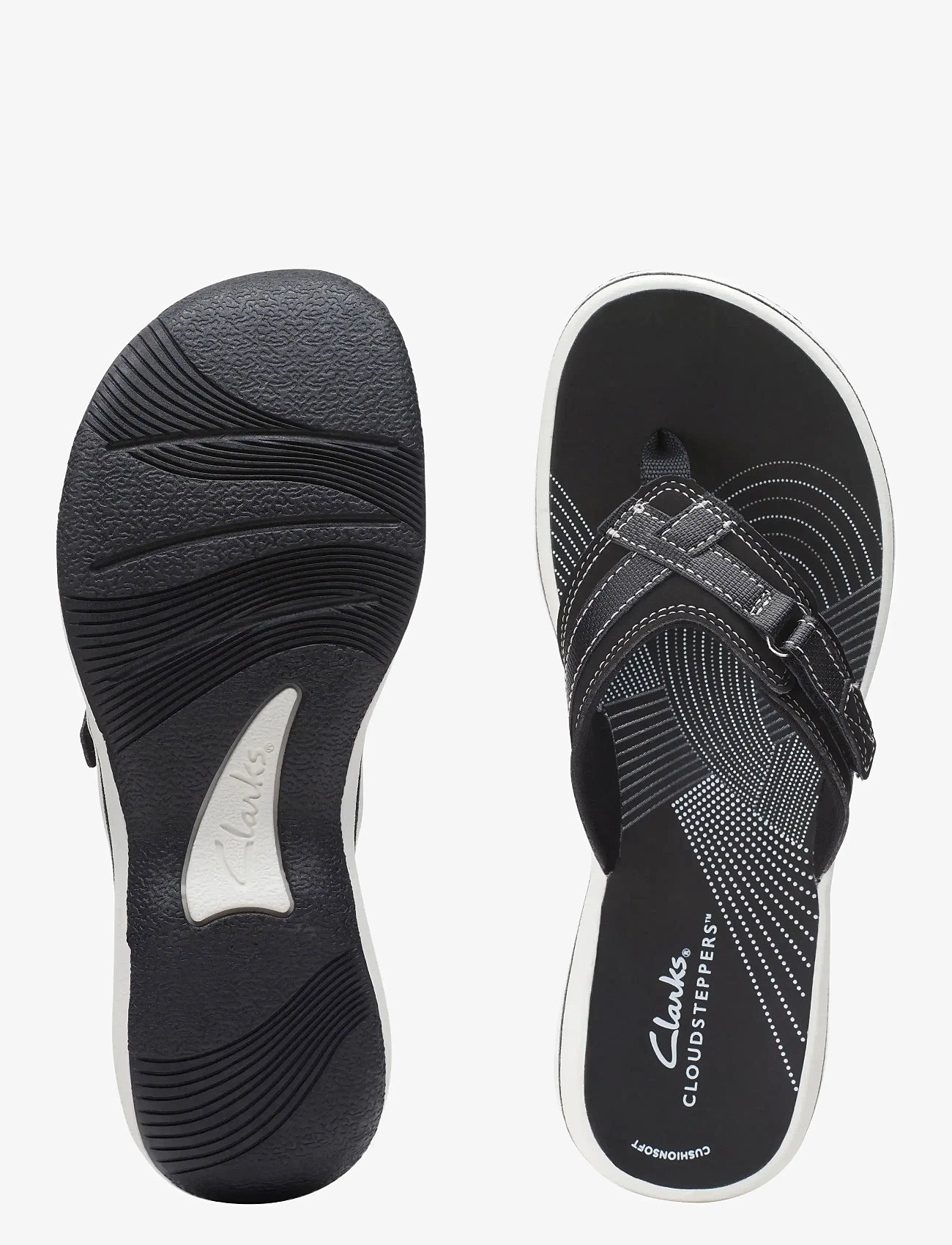 Clarks - Brinkley Sea - flade sandaler - black synthetic - 5