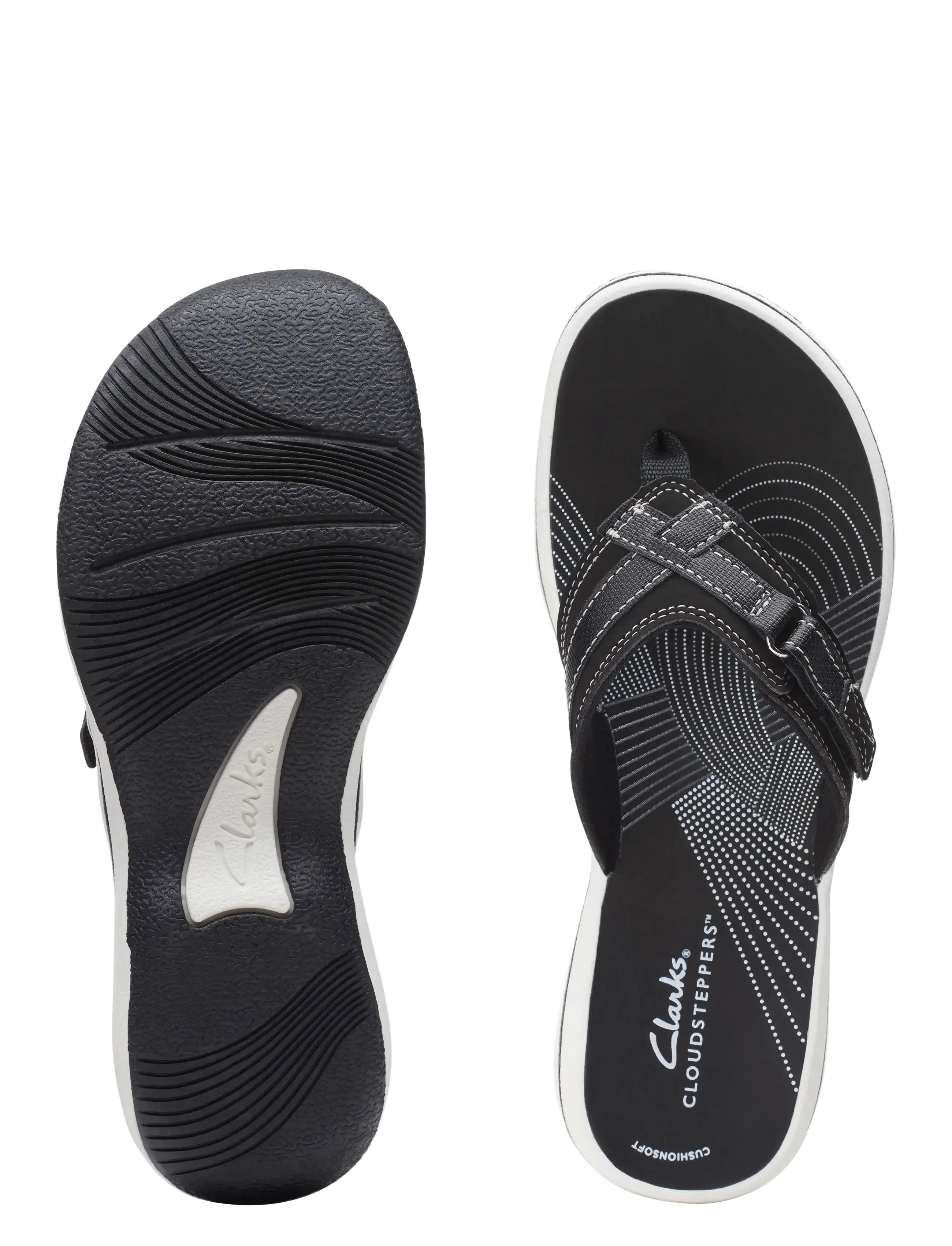 Clarks - Brinkley Sea - kvinnor - black synthetic - 5