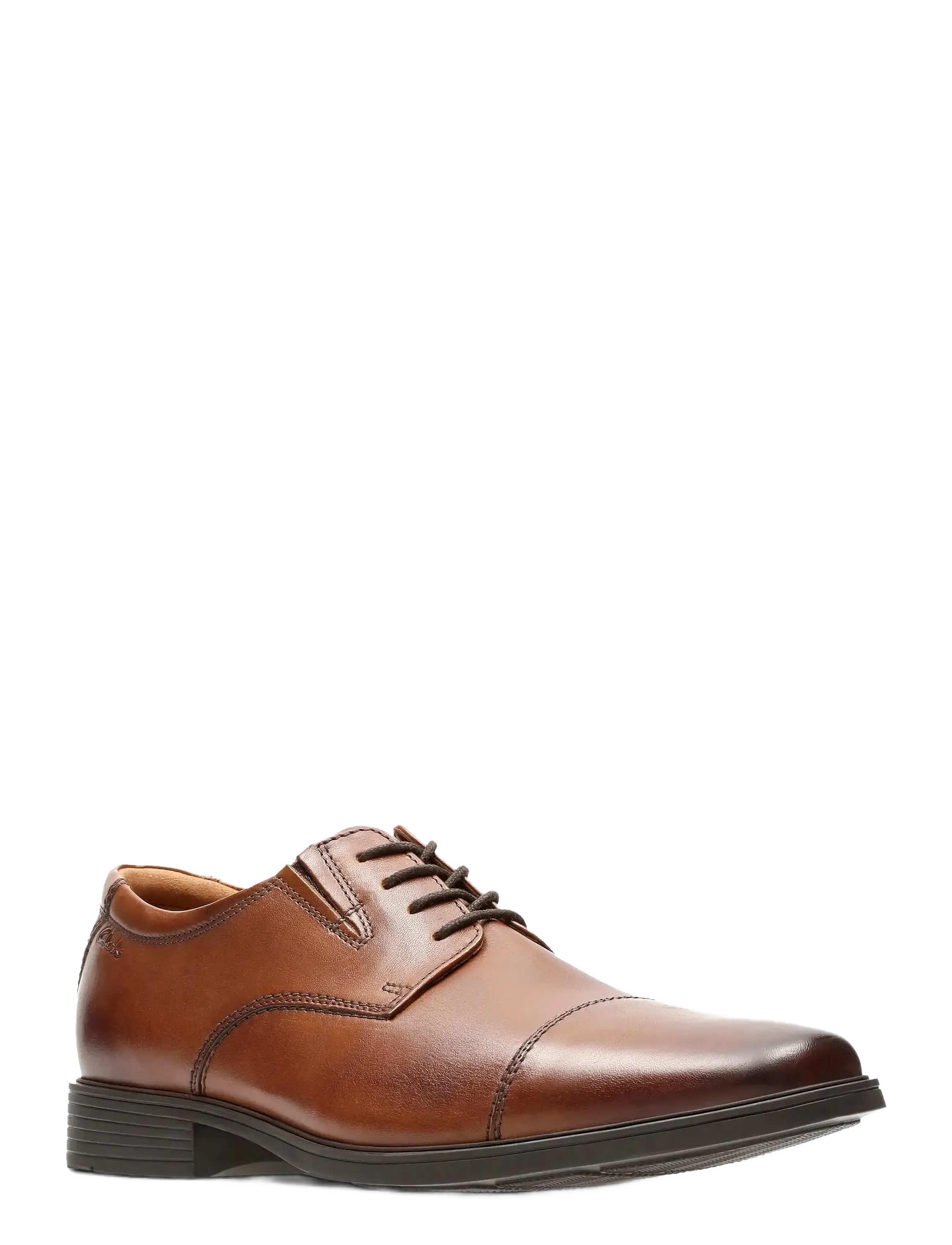 Clarks Tilden Cap - Derby sko - DARK TAN LEA / brown