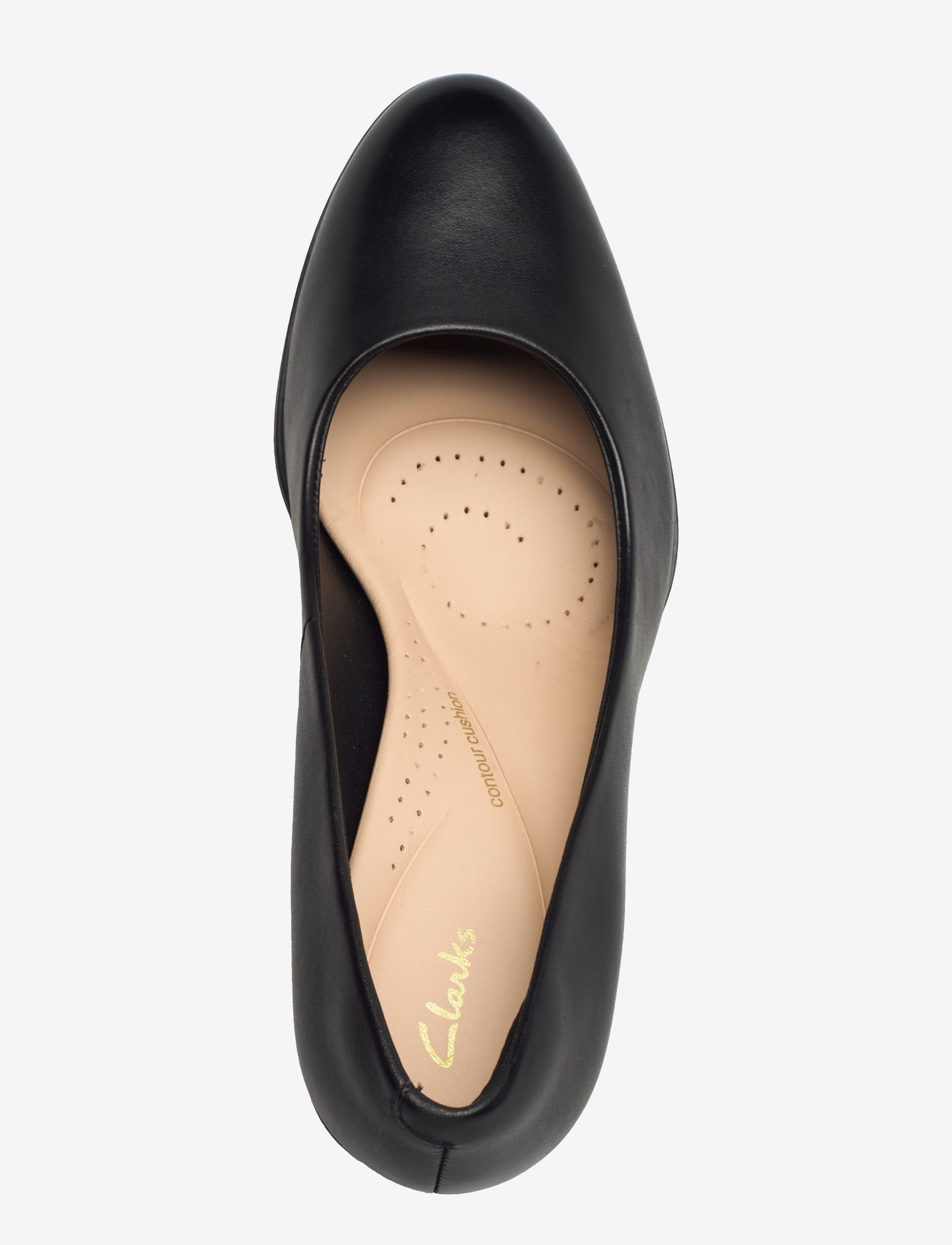Clarks - Freva85 Court D - black leather - 3