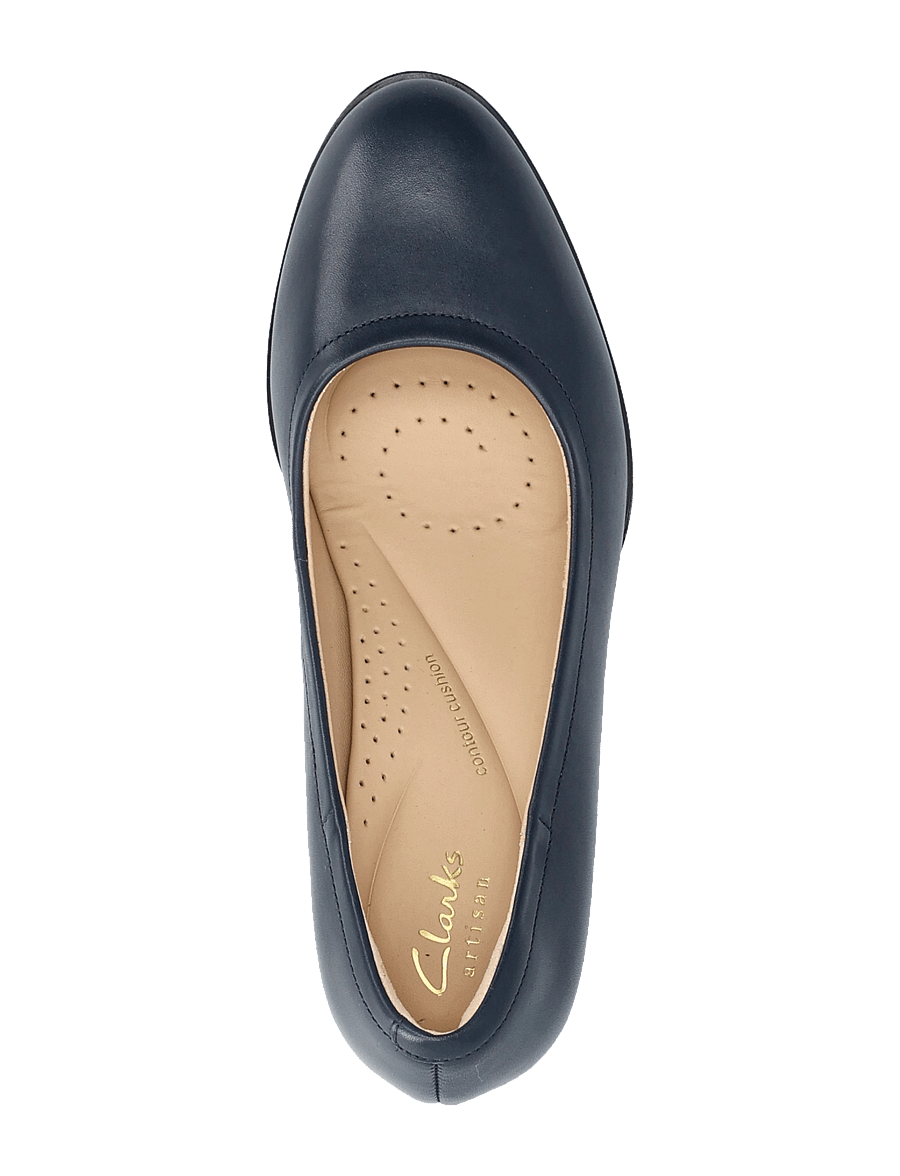 Clarks - Freva55 Court - navy leather - 3