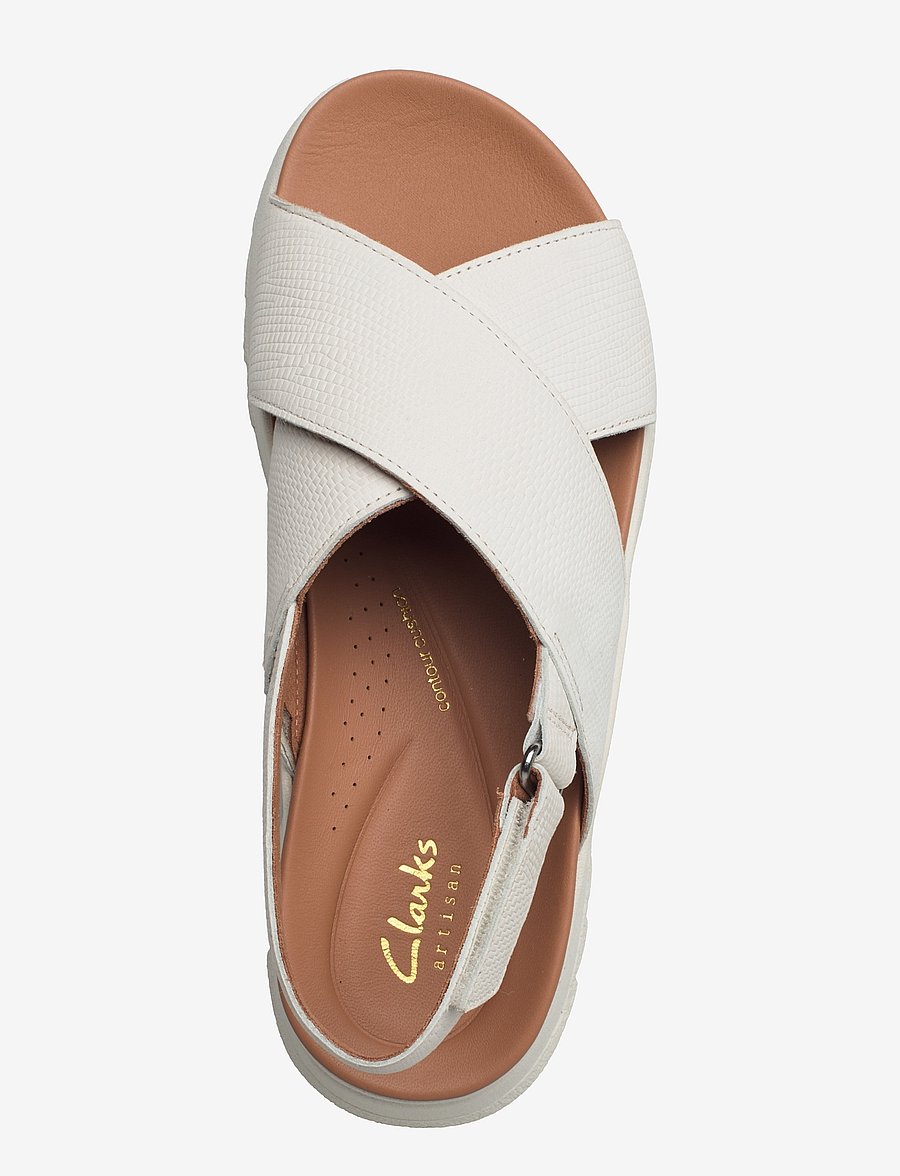 Clarks - DashLite Wish D - platta sandaler - off white combi - 3