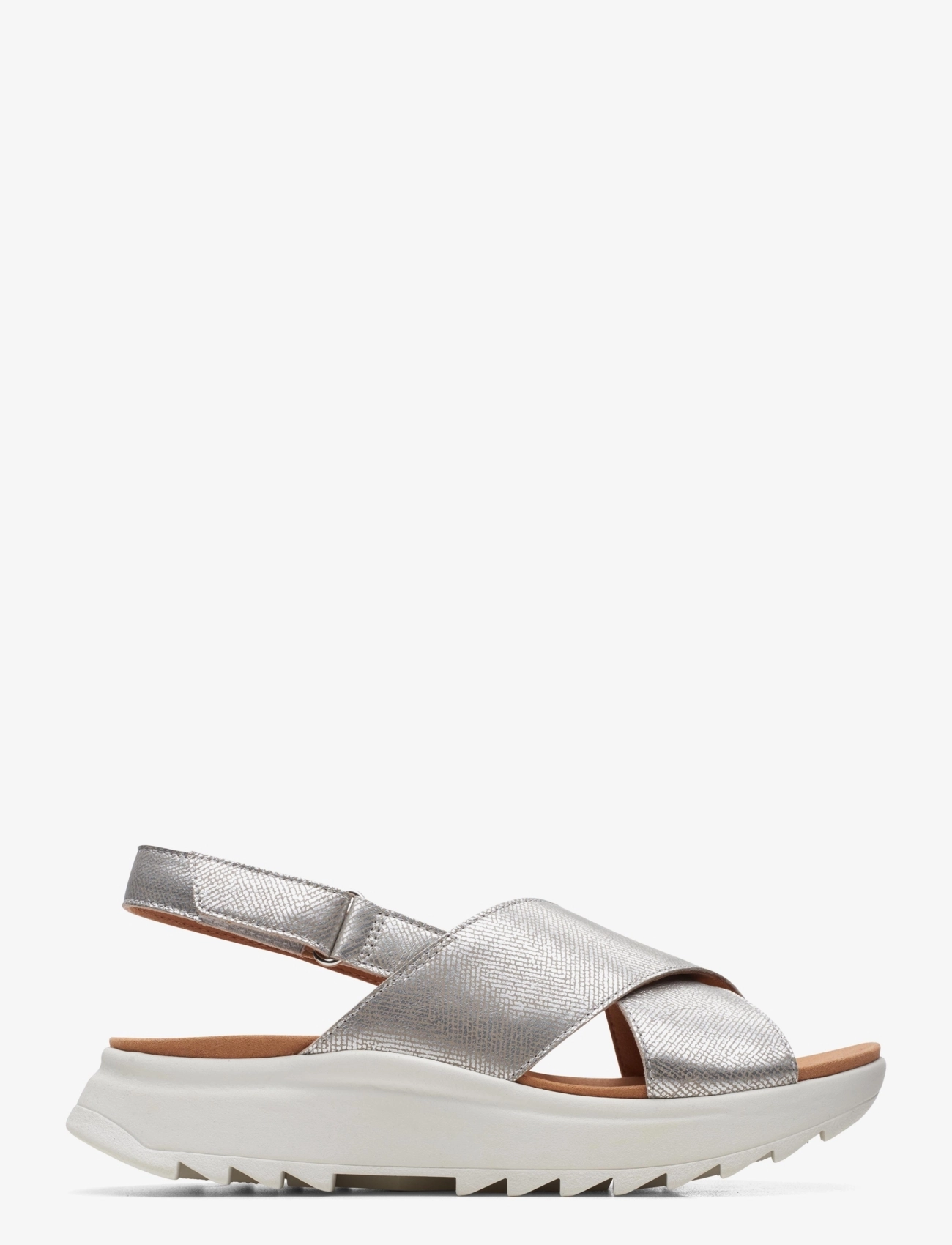 Clarks - DashLite Wish D - platta sandaler - silver metallic - 1
