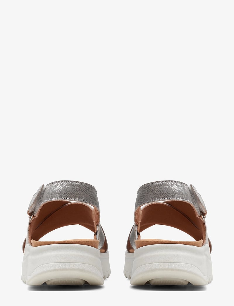 Clarks - DashLite Wish D - platta sandaler - silver metallic - 3