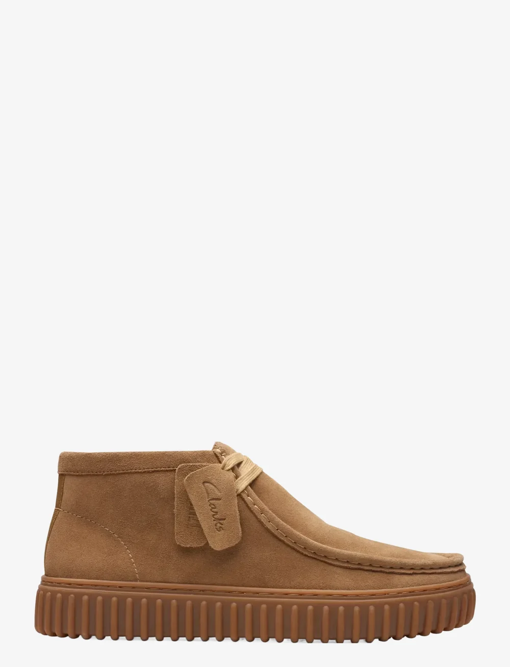 Clarks - Torhill Hi G - moc toe skor - dark sand suede - 1