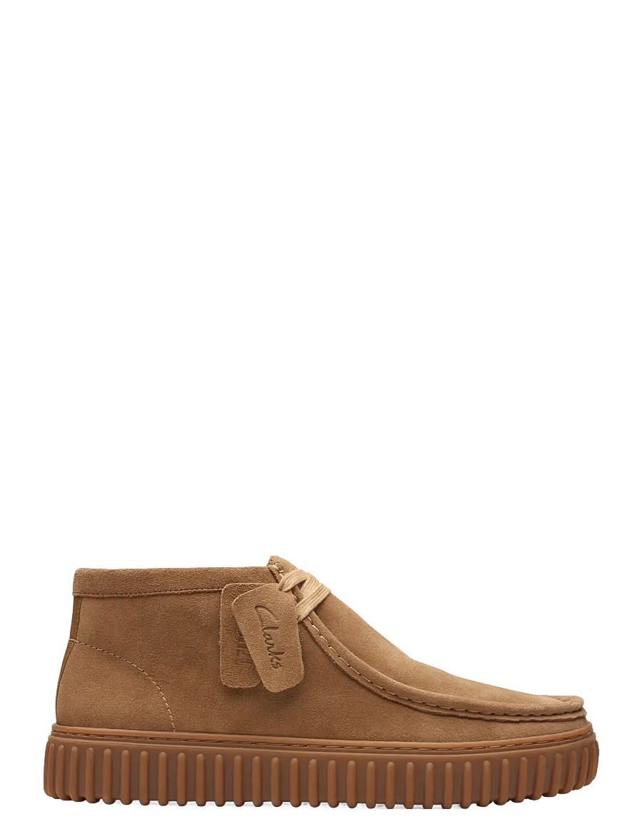 Clarks - Torhill Hi G - moc toe sko - dark sand suede - 1