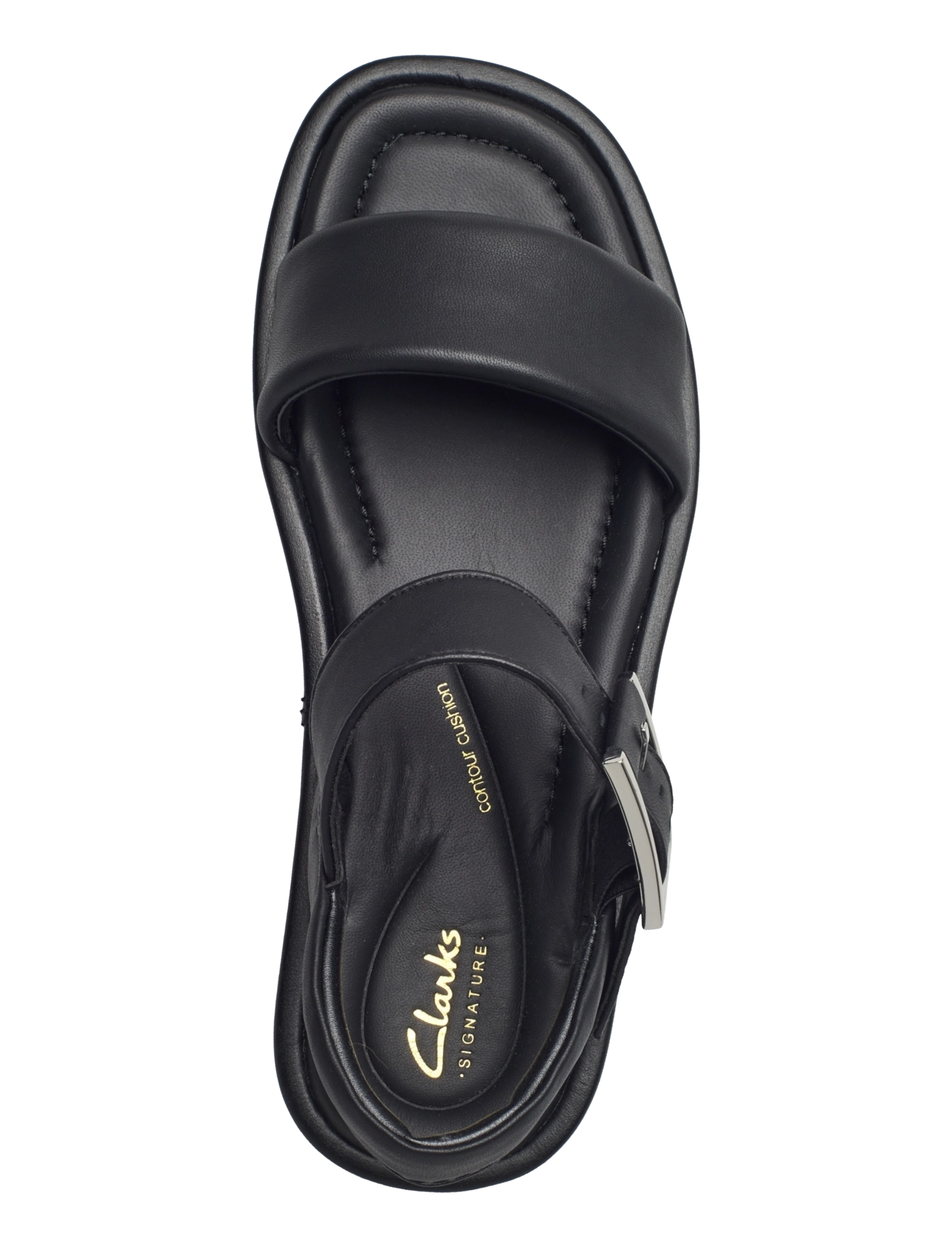 Clarks - Alda Strap D - flade sandaler - black leather - 3