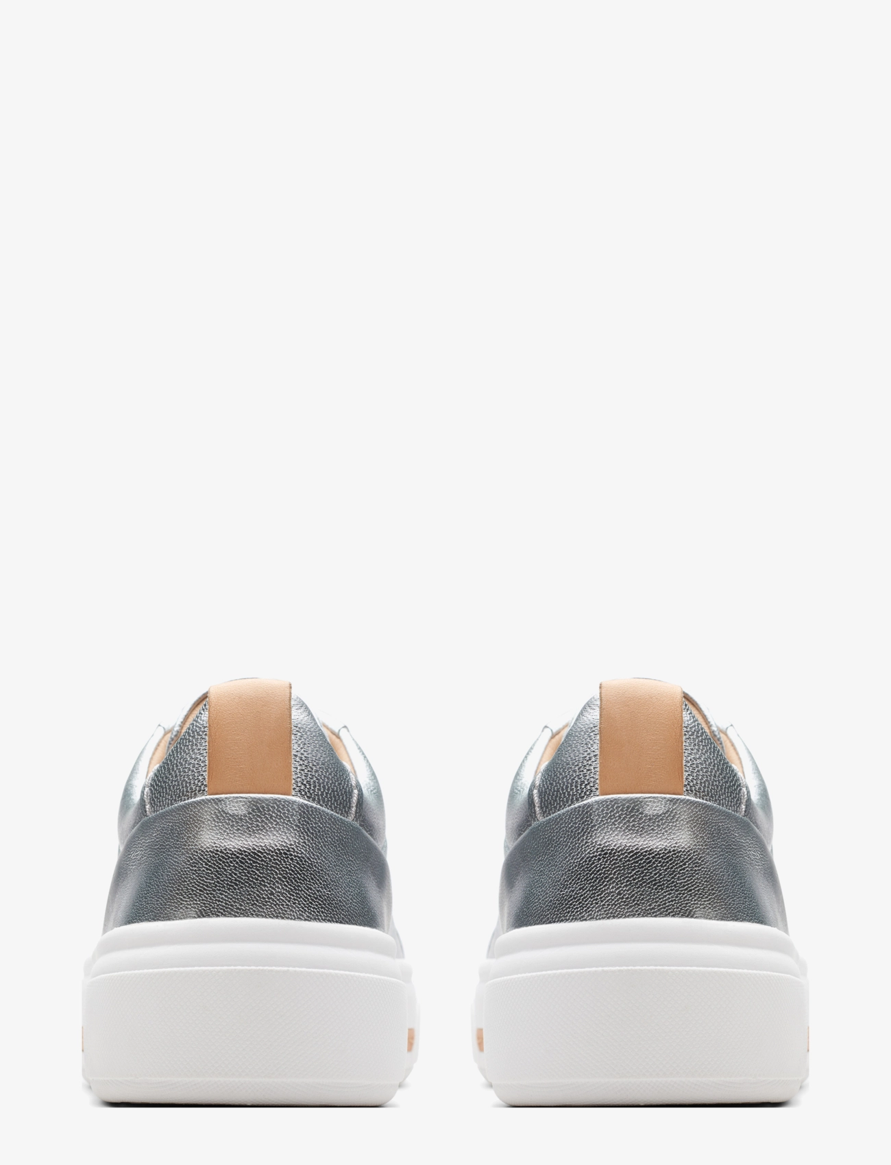 Clarks - Hollyhock Walk D - lave sneakers - silver leather - 4