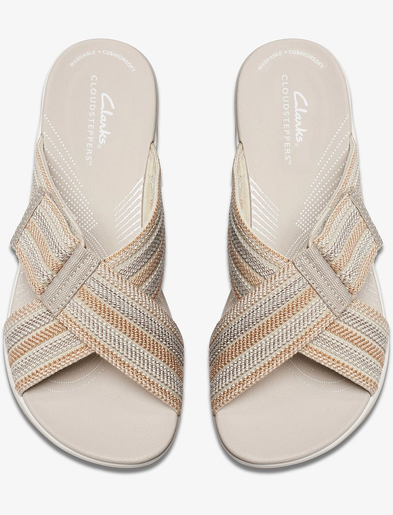 Clarks - Arla Wave D - flade sandaler - beige combi - 3