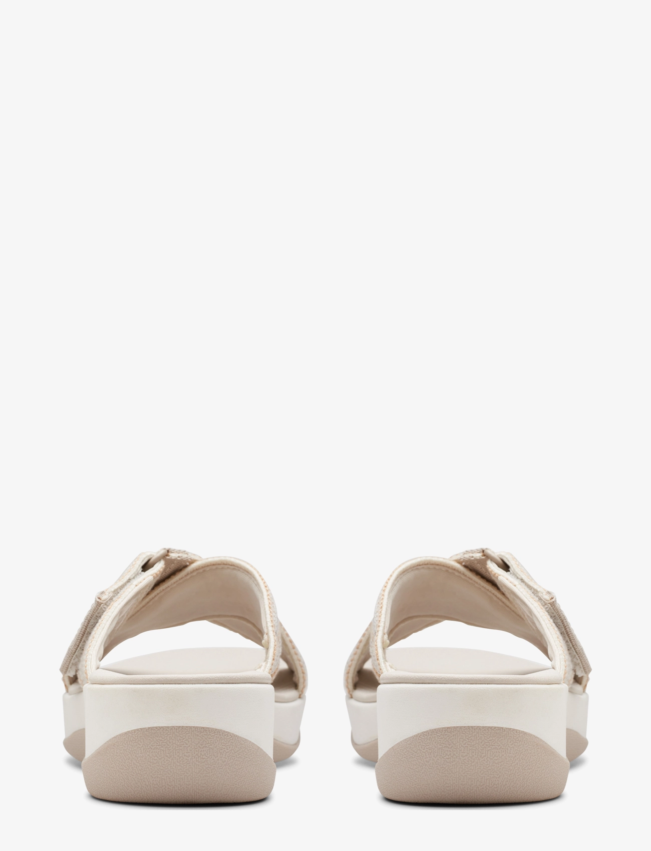 Clarks - Arla Wave D - płaskie sandały - beige combi - 4