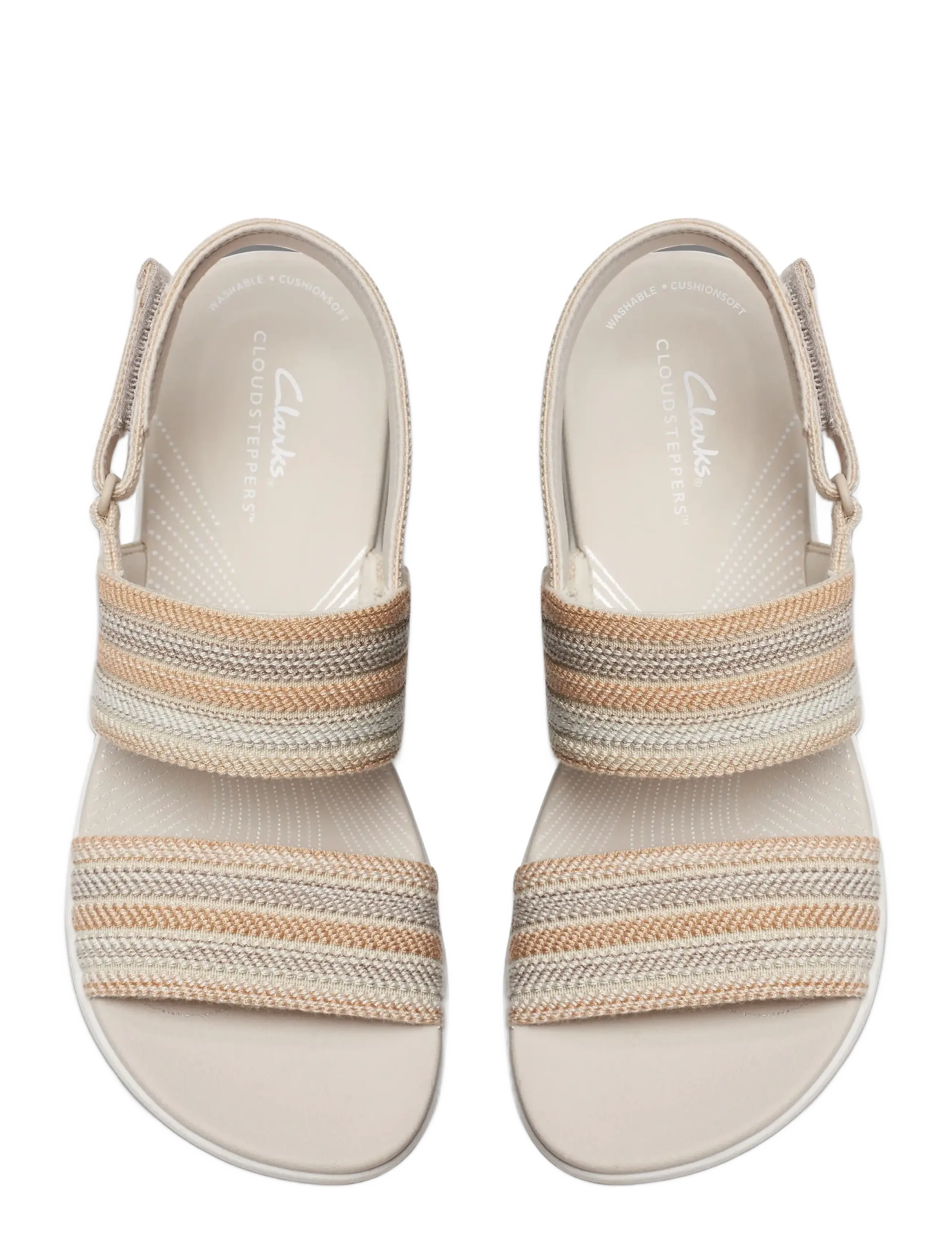 Clarks - Arla Stroll D - platvorm sandaalid - beige combi - 4