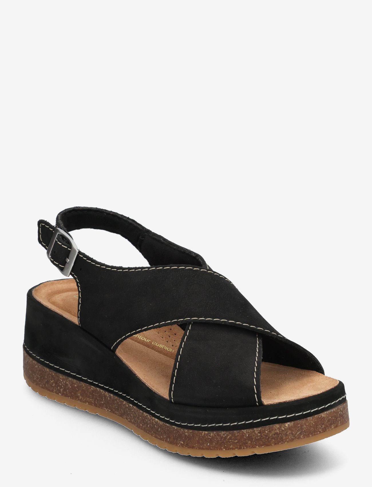 Clarks - Kassanda Step D - flache sandalen - black nubuck - 0