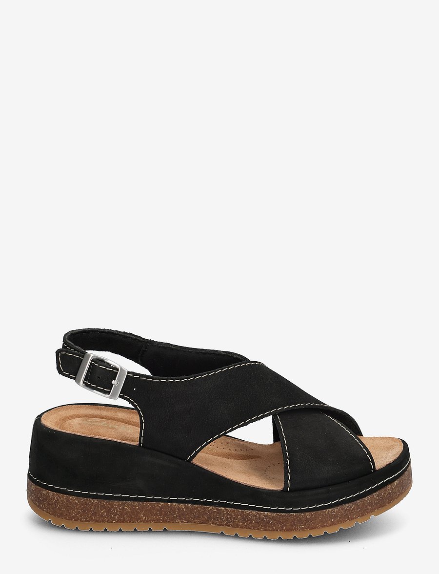 Clarks - Kassanda Step D - madalad sandaalid - black nubuck - 1