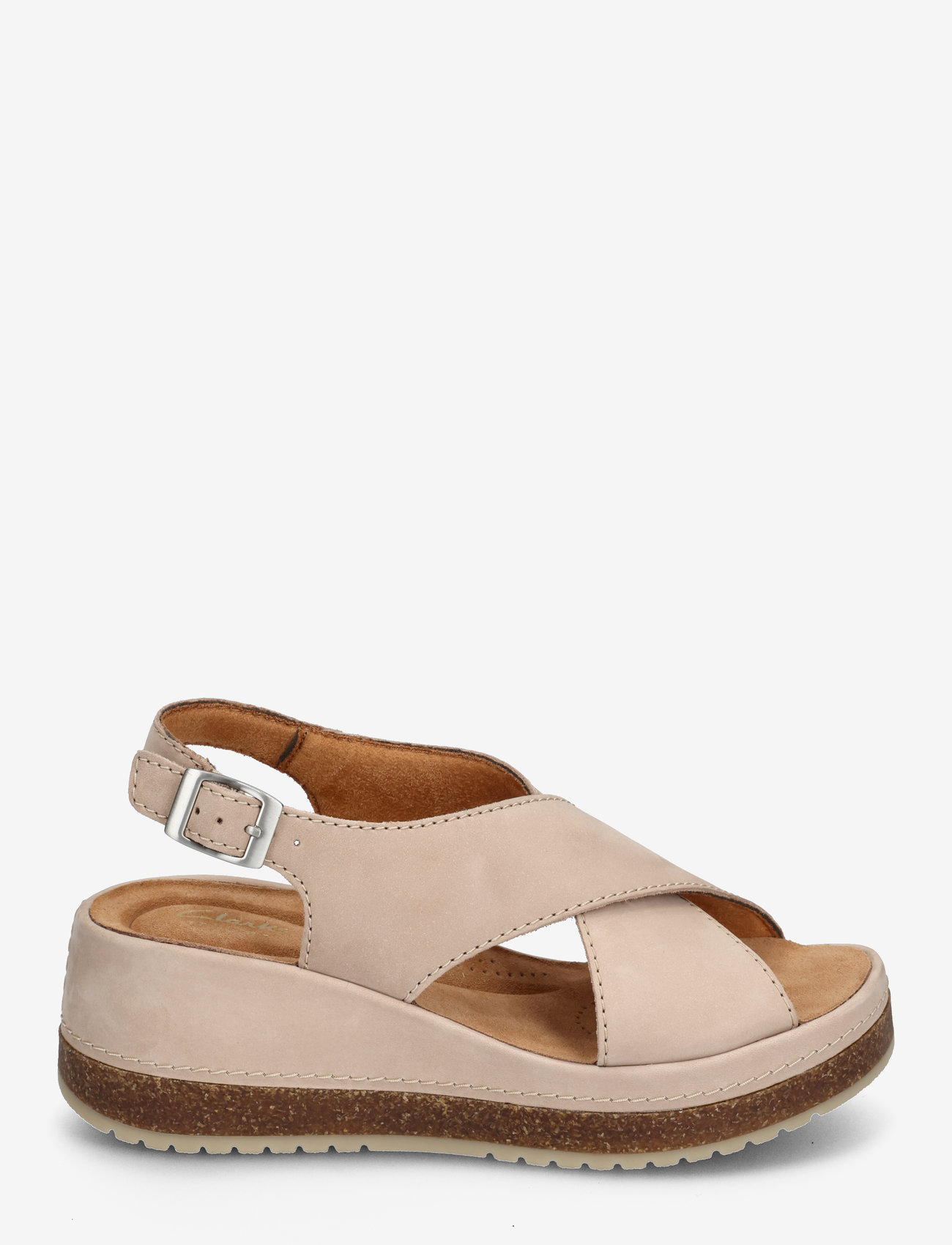 Clarks - Kassanda Step D - flade sandaler - 1245 sand nubuck - 1