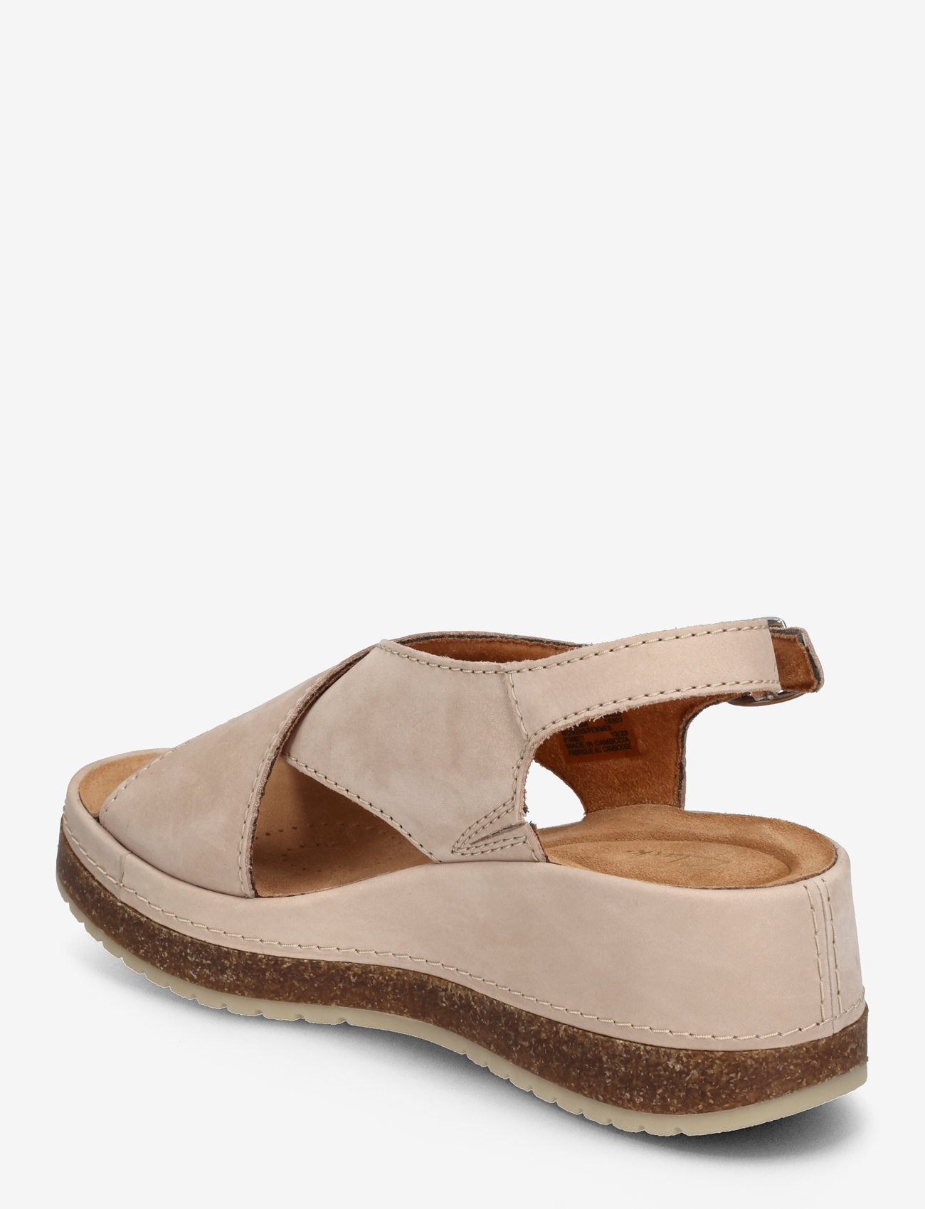 Clarks - Kassanda Step D - flade sandaler - 1245 sand nubuck - 2