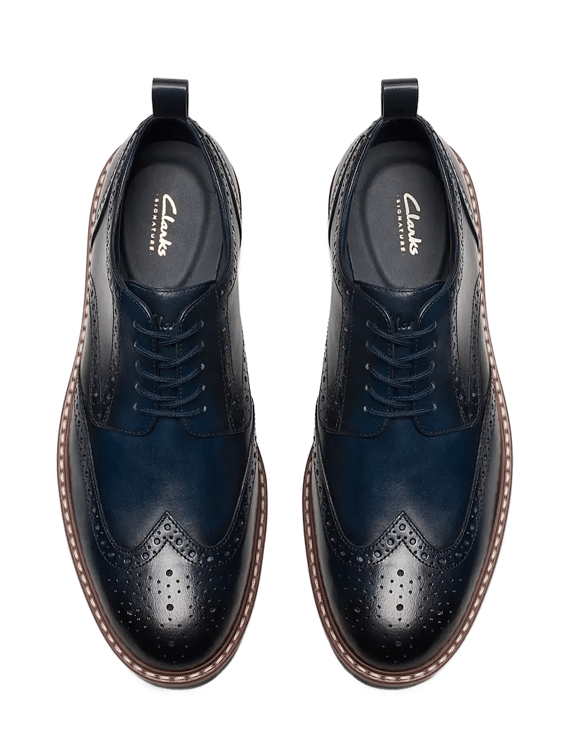 Clarks - Aldwin Limit G - brogues - navy leather - 4