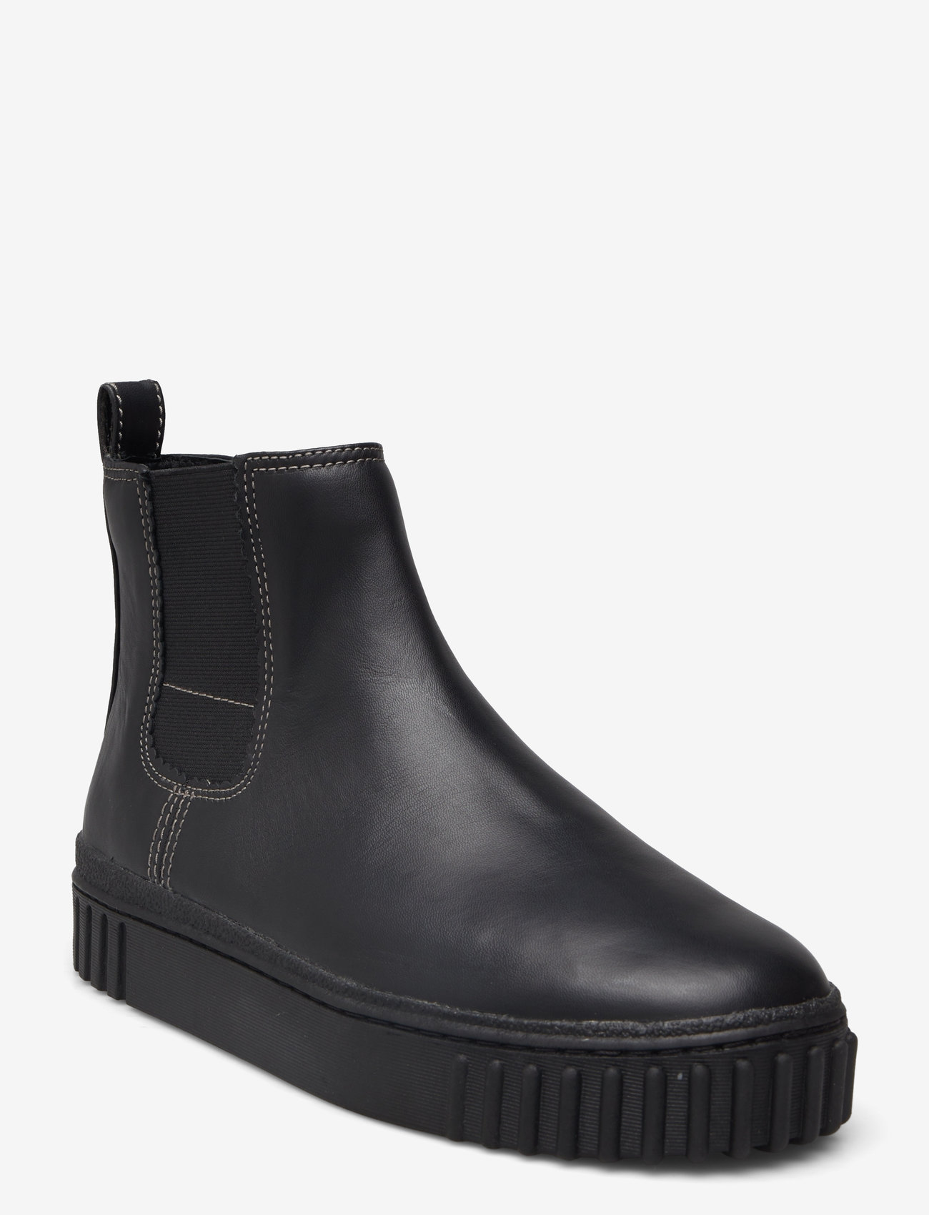 Clarks - Mayhill Top D - flade ankelstøvler - black leather - 0