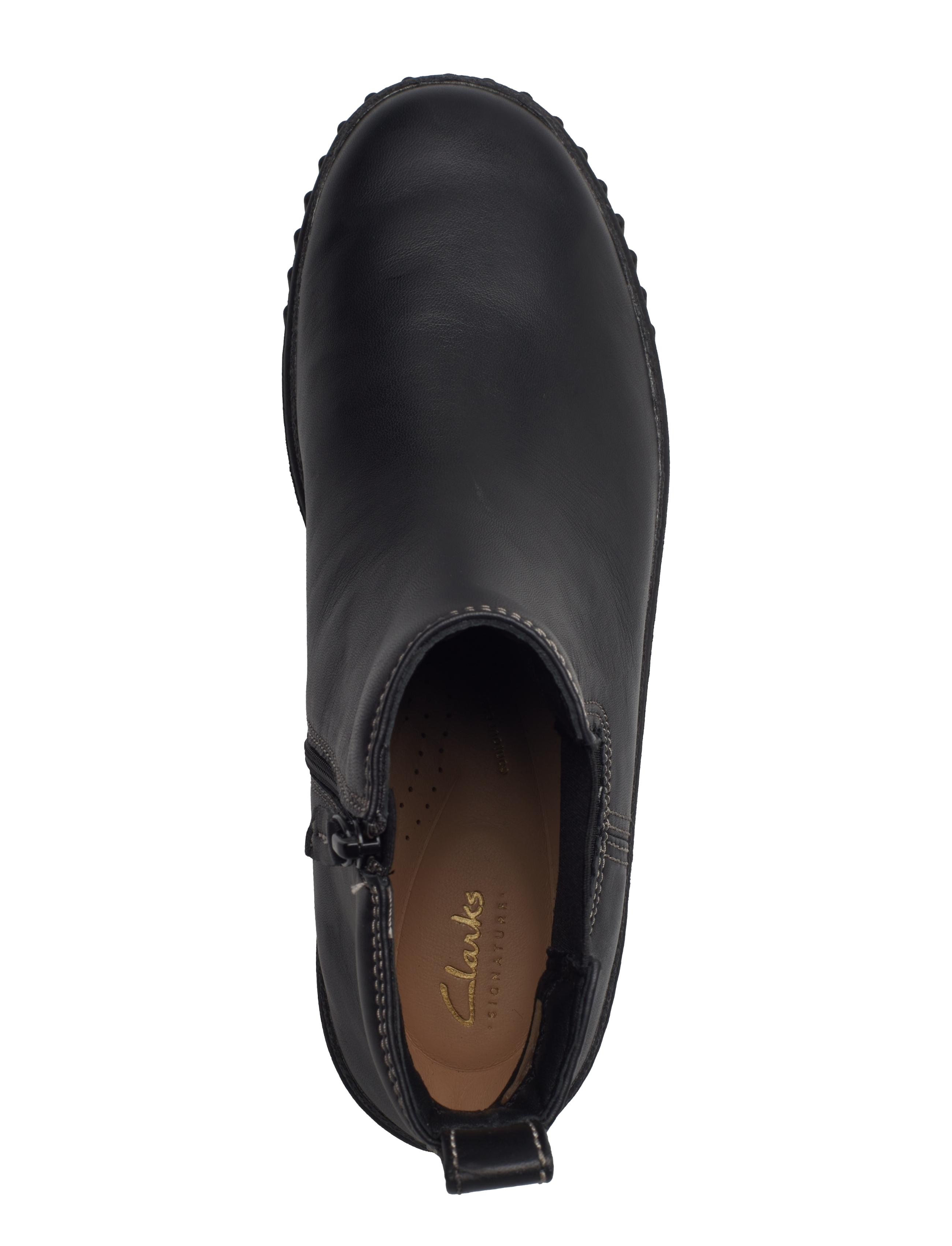 Clarks - Mayhill Top D - black leather - 3