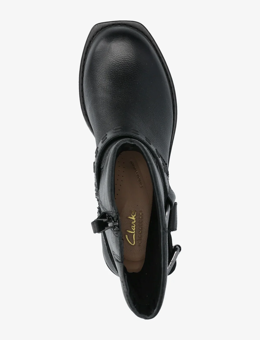 Clarks - Rebelle Up D - madalad poolsaapad - black leather - 3