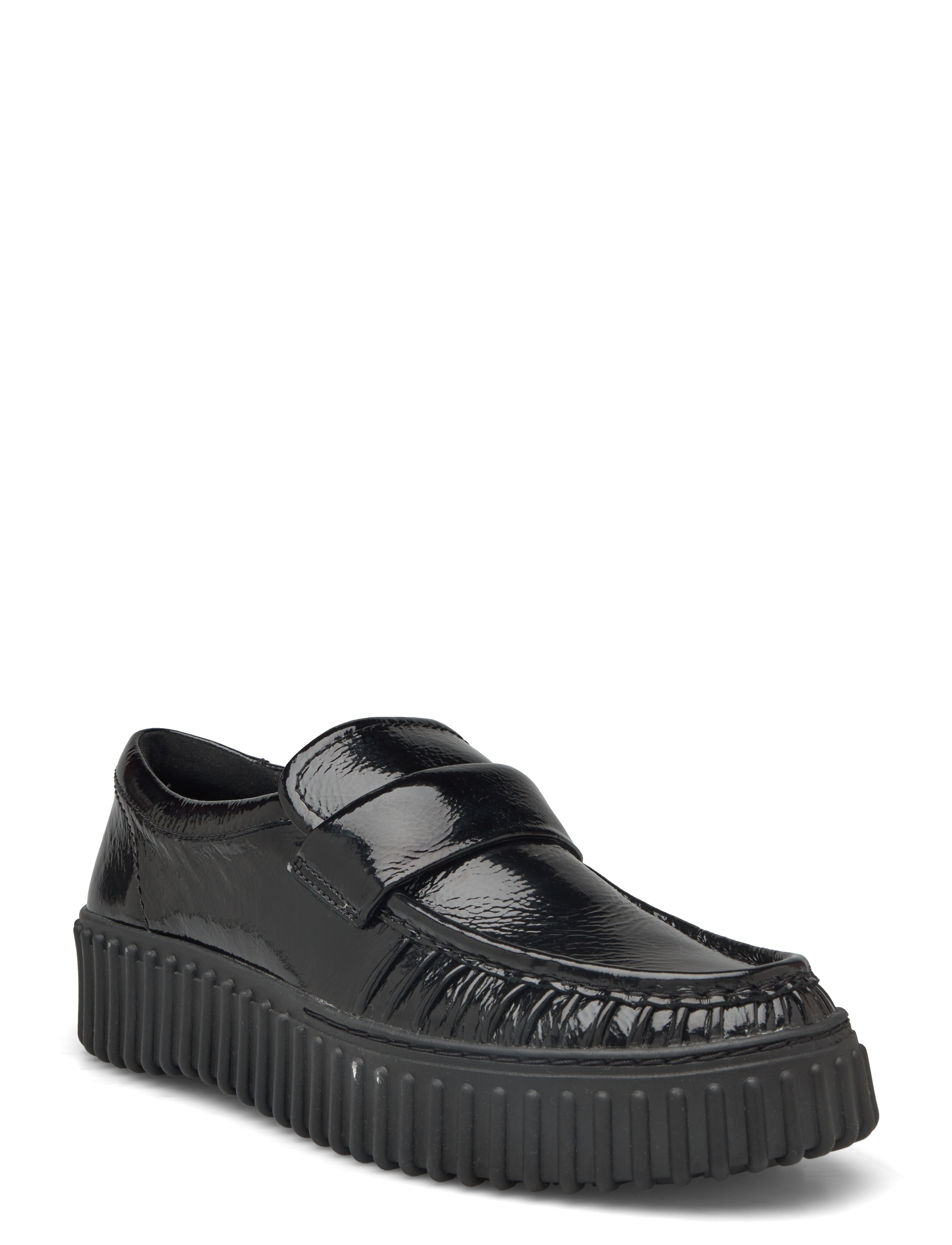 Clarks Torhill Mocc D - Transitional Layering - BLACK PAT / black
