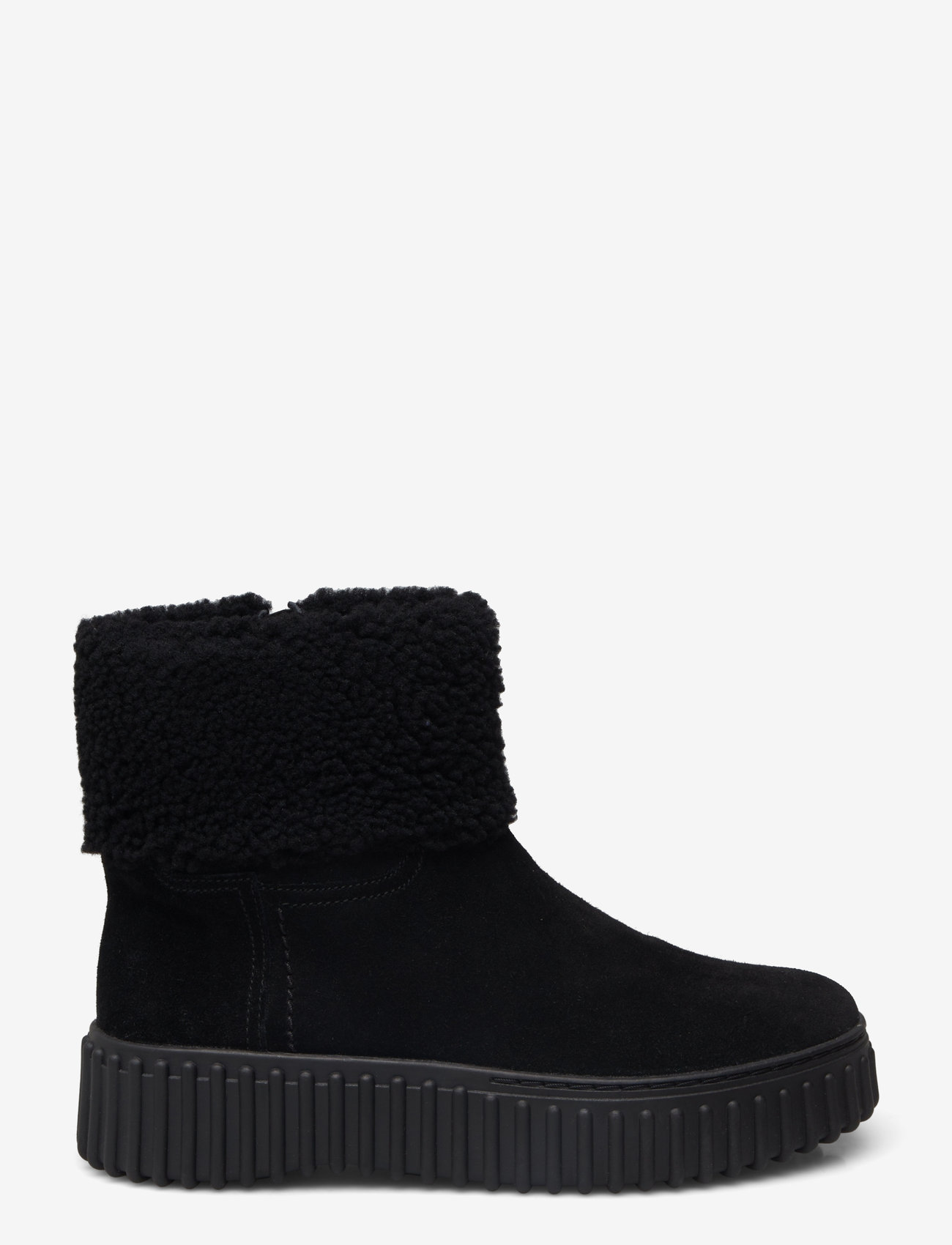 Clarks - Torhill Turn D - black wlined sde - 1