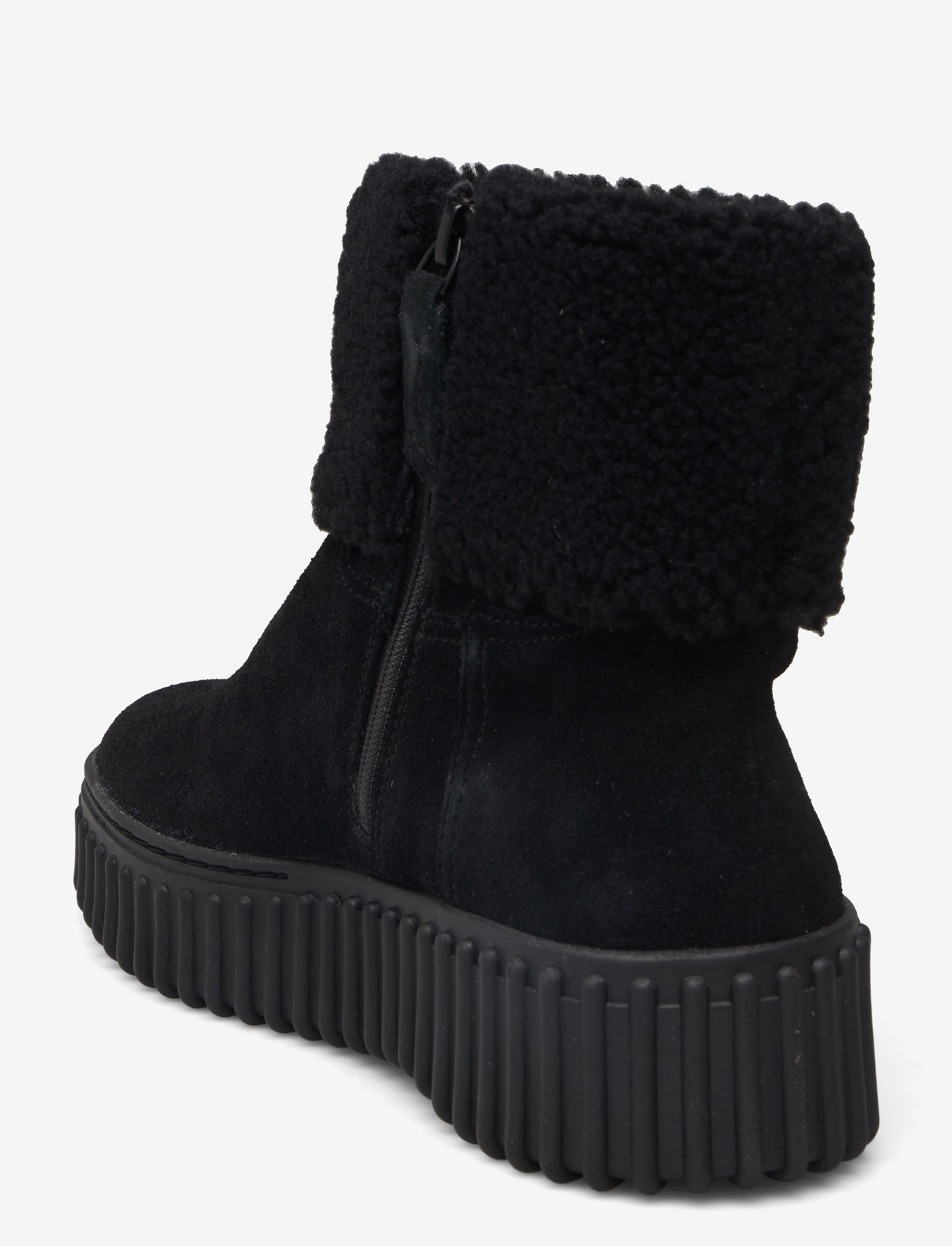 Clarks - Torhill Turn D - black wlined sde - 2