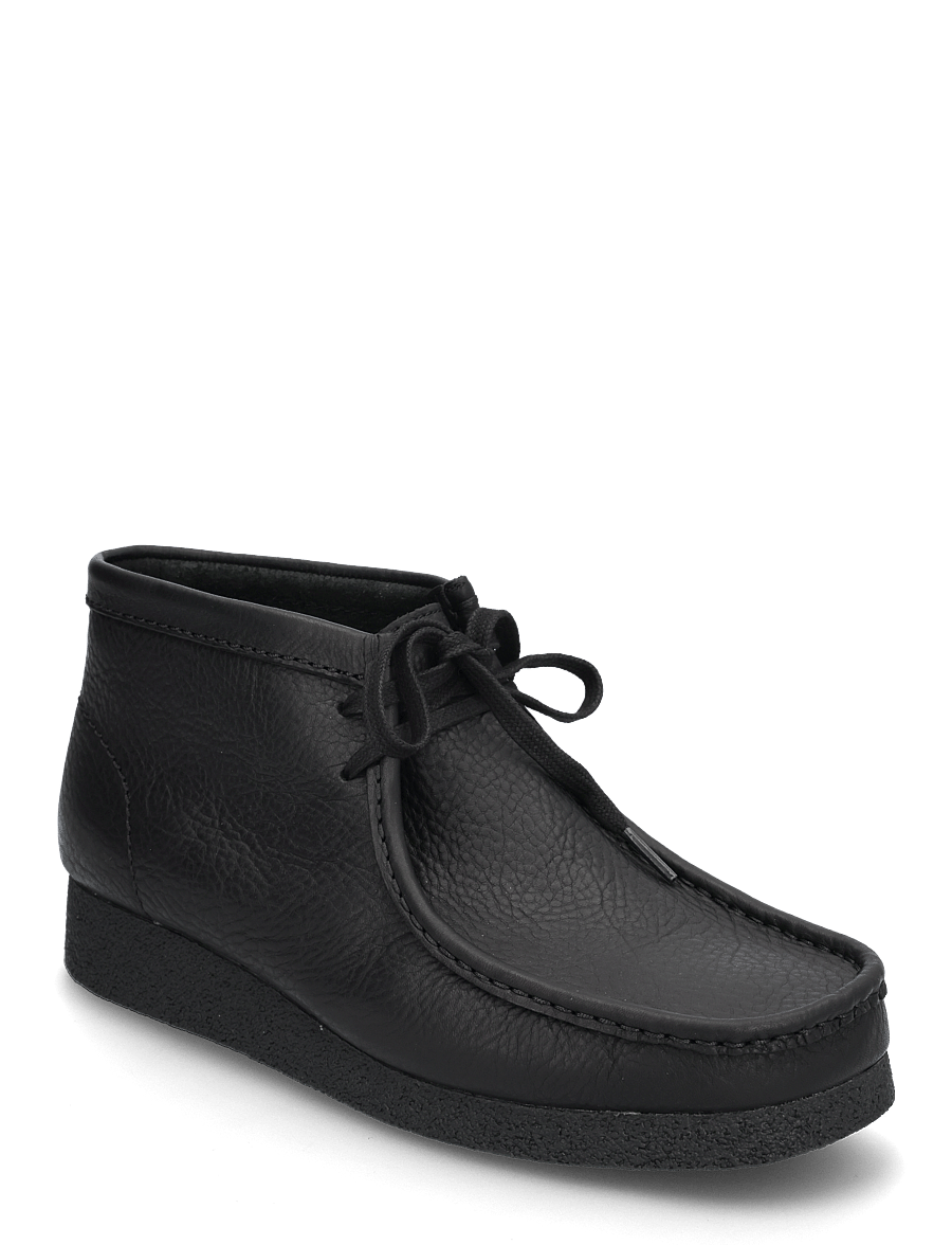 Clarks - WallabeeEVO BT G - moc-toes - black leather - 0