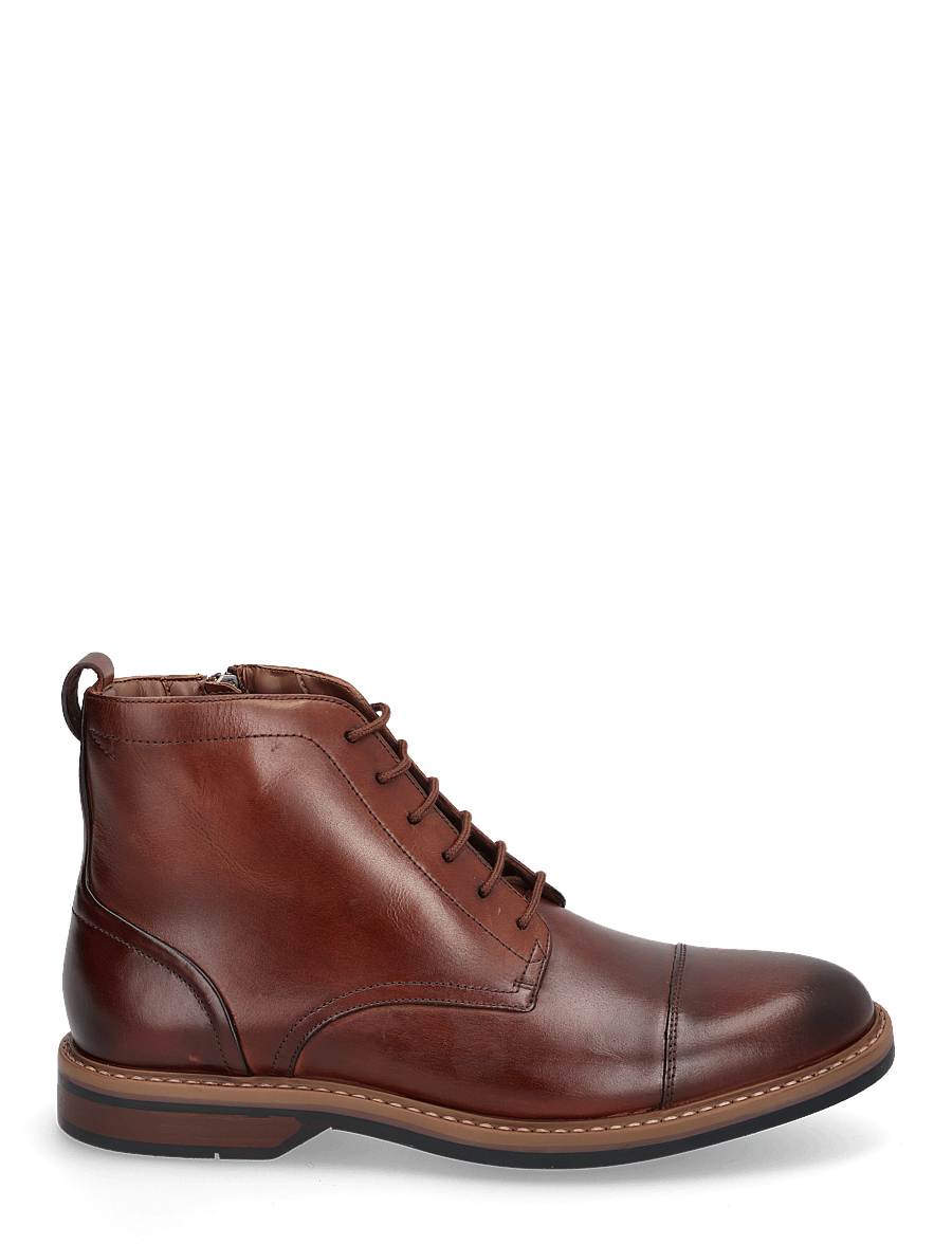 Clarks - Aldwin Cap G - laced boots - mid tan lea - 1